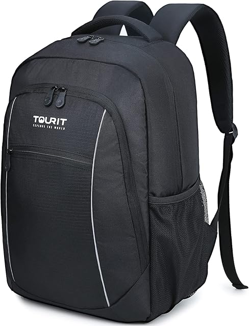 TOURIT Insulated Cooler Backpack Lightweight Backpack Cooler Bag Leak-Proof Backpack with Cooler for Men Women to Work, Picnics, Hiking, Camping, Beach, Park Day Trips, 25 Cans