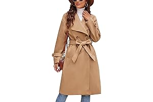 2024 Women's Wool Peacoats Long Winter Trench Coat