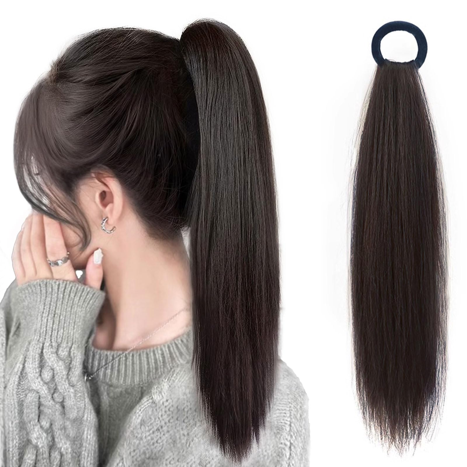 Amazon.co.jp: Sheepyo ポニーテールウィッグ つけ毛 ロング