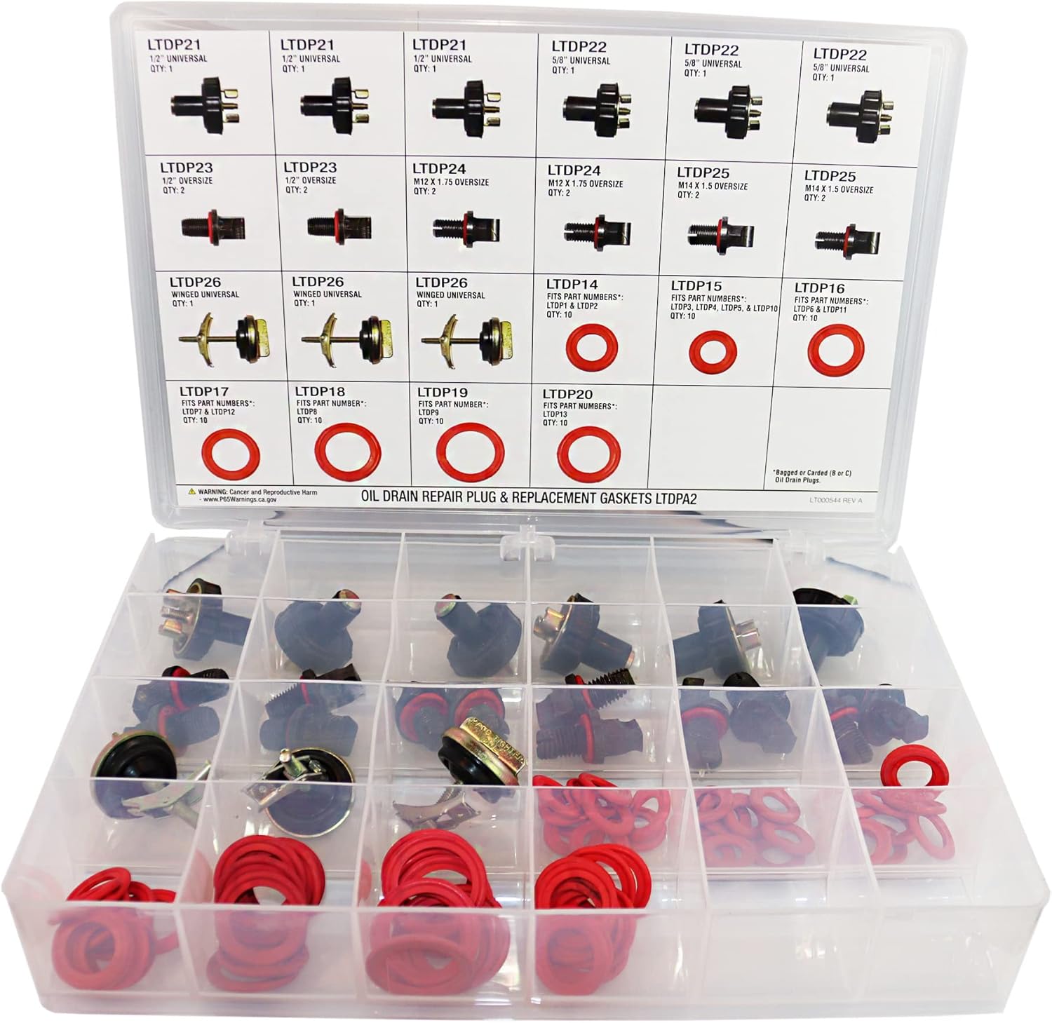 4LIFETIME Oil Drain Plug and Gasket Replacement Assortment