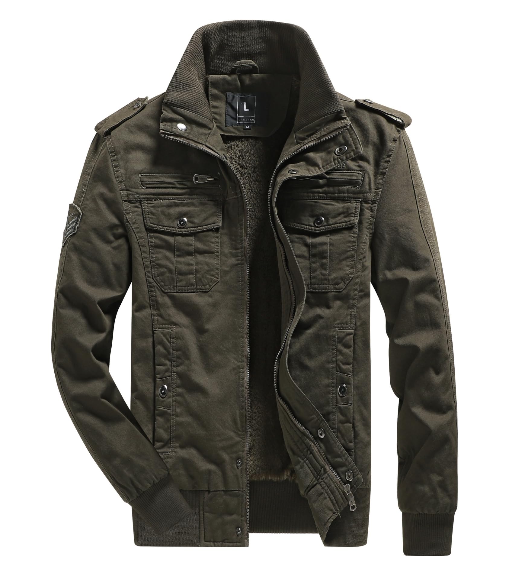 Men's Imported Cotton Cargo Winter Jacket – Fleece Lining, Windproof Design, and Stylish Casual Outerwear
