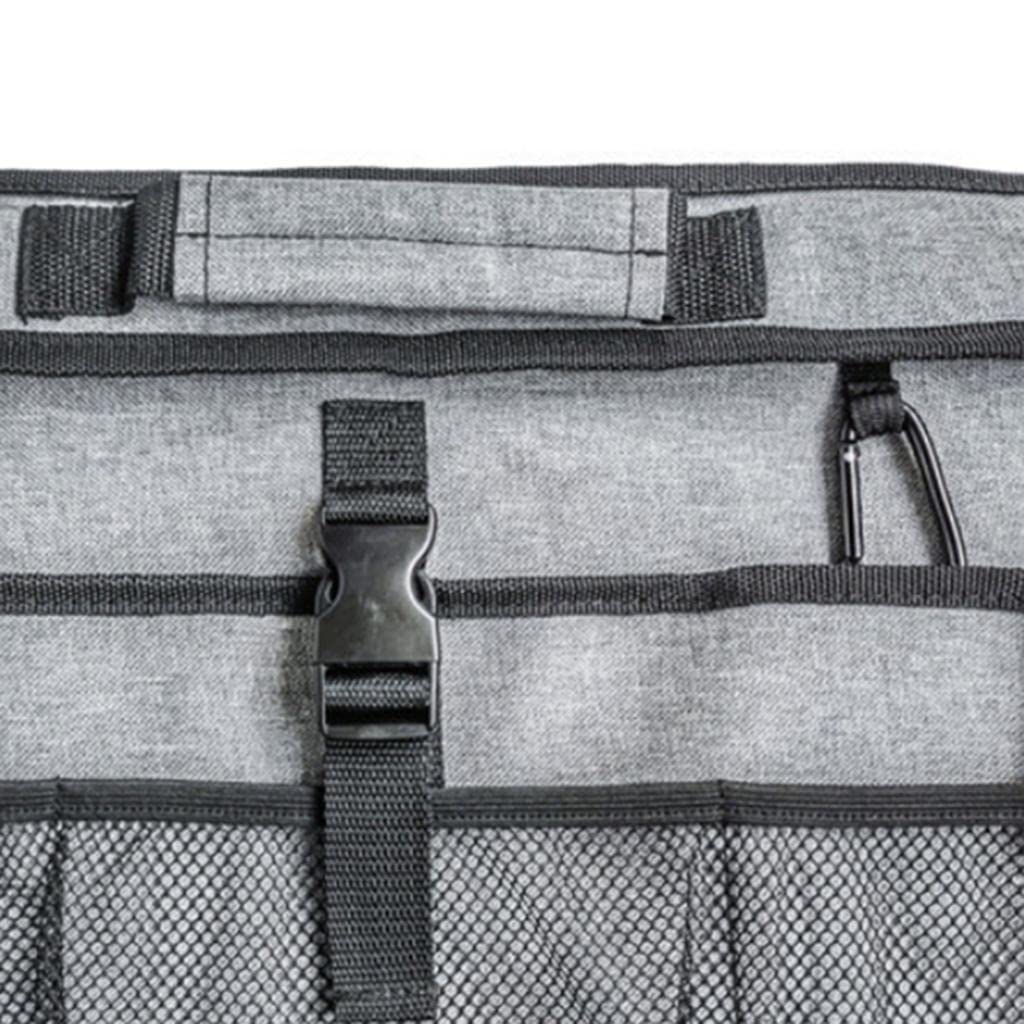 Borsa impermeabile del sacchetto del bracciolo laterale della sedia a rotelle per gli accessori della scatola della pillola della tazza, nero, 32 x 18 cm