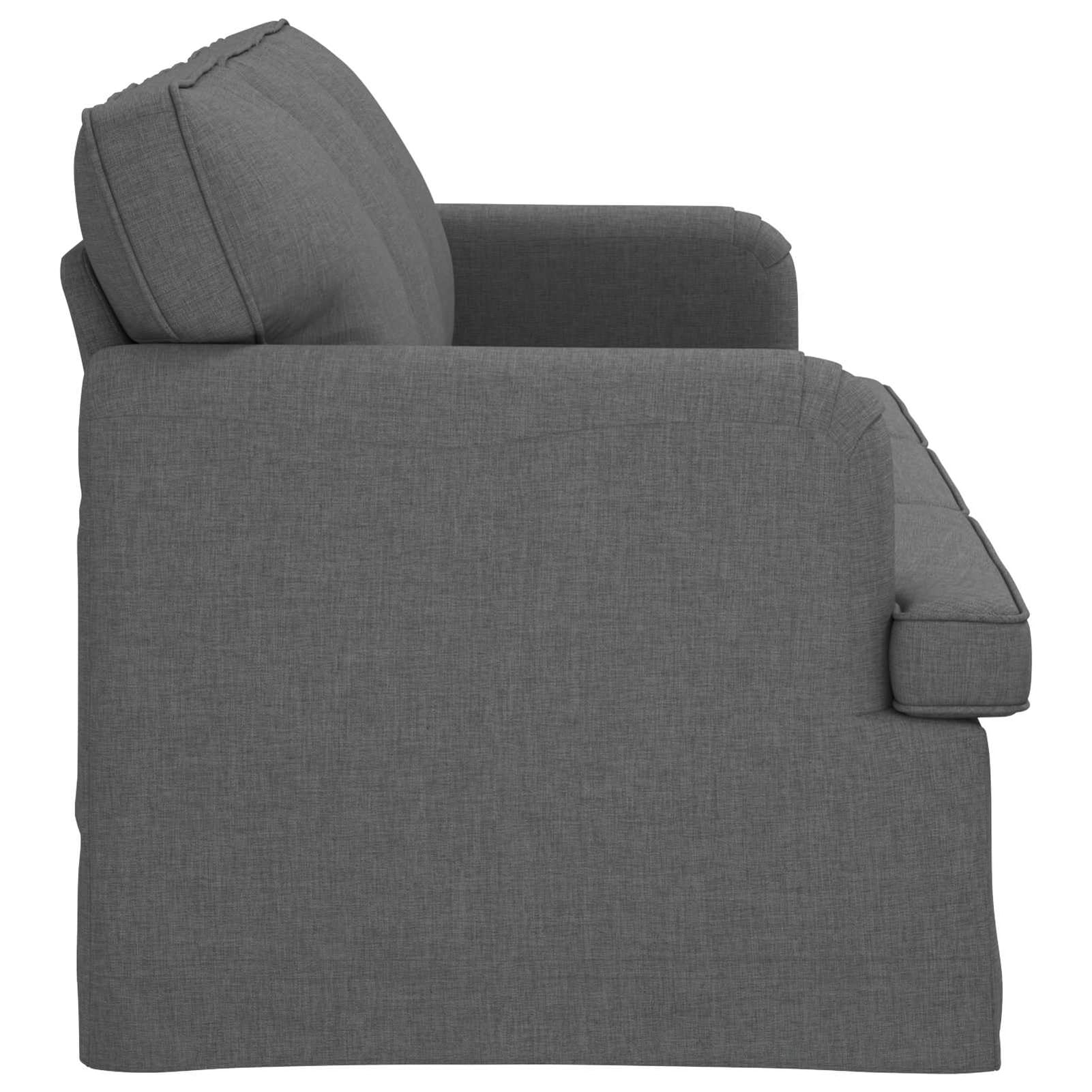 Gecheer Divano modulare Moderno, Design Minimalista configurabile, Tessuto Grigio Scuro, Struttura Metallo e Legno, 201x80x85 cm, per Soggiorno e Camera da Letto