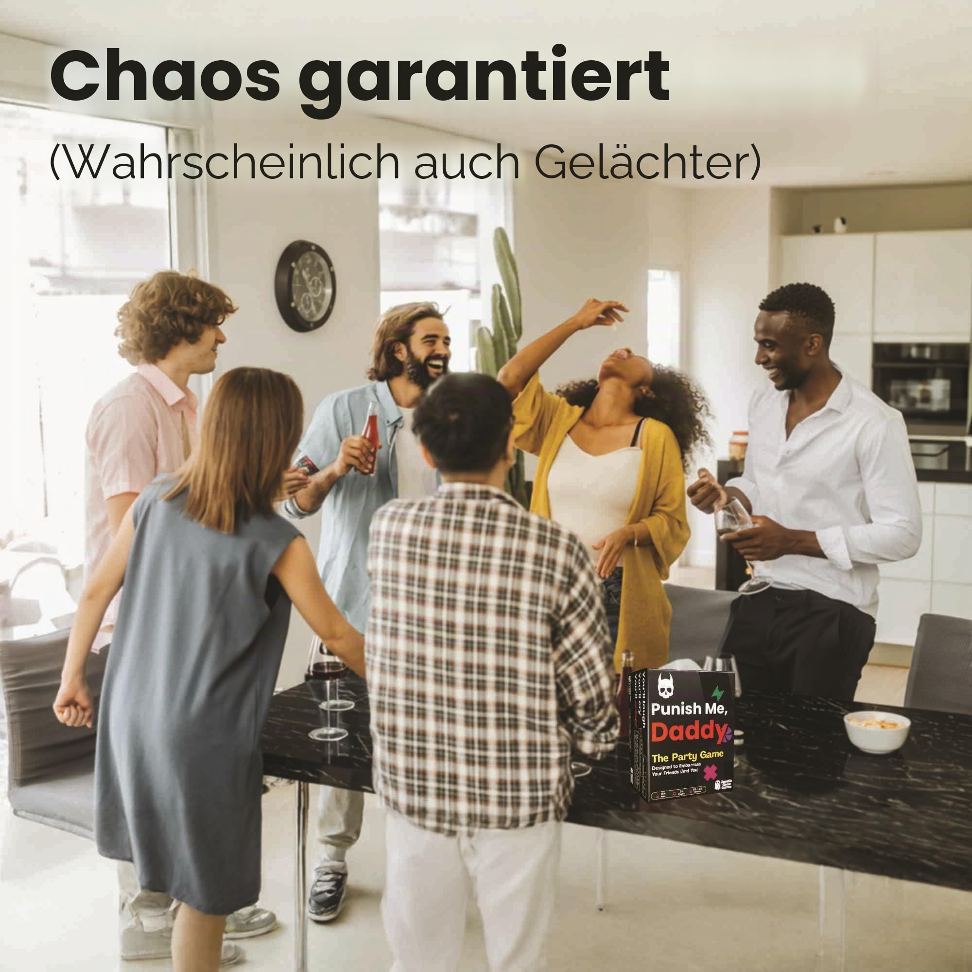 Punish Me, Daddy - Wildes Partyspiel für Erwachsene ab 18 Jahren, lustige Pflichten, Drehungen und Strafen, lustiges Kartenspiel für Partys, Spielabende und Trinkspiele, leicht zu lernen