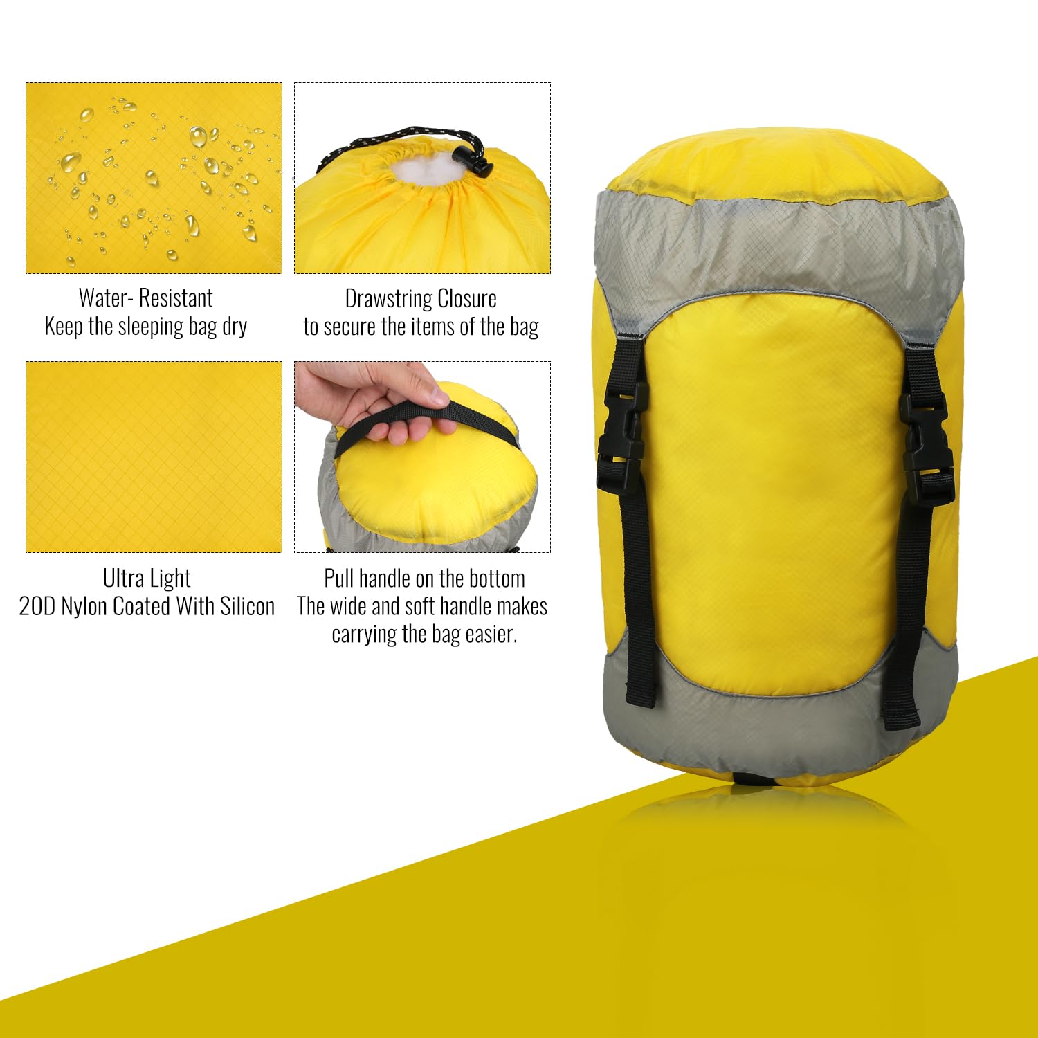 Bolsa de compresión de poliéster TAFT para saco de dormir, camping, exterior, senderismo