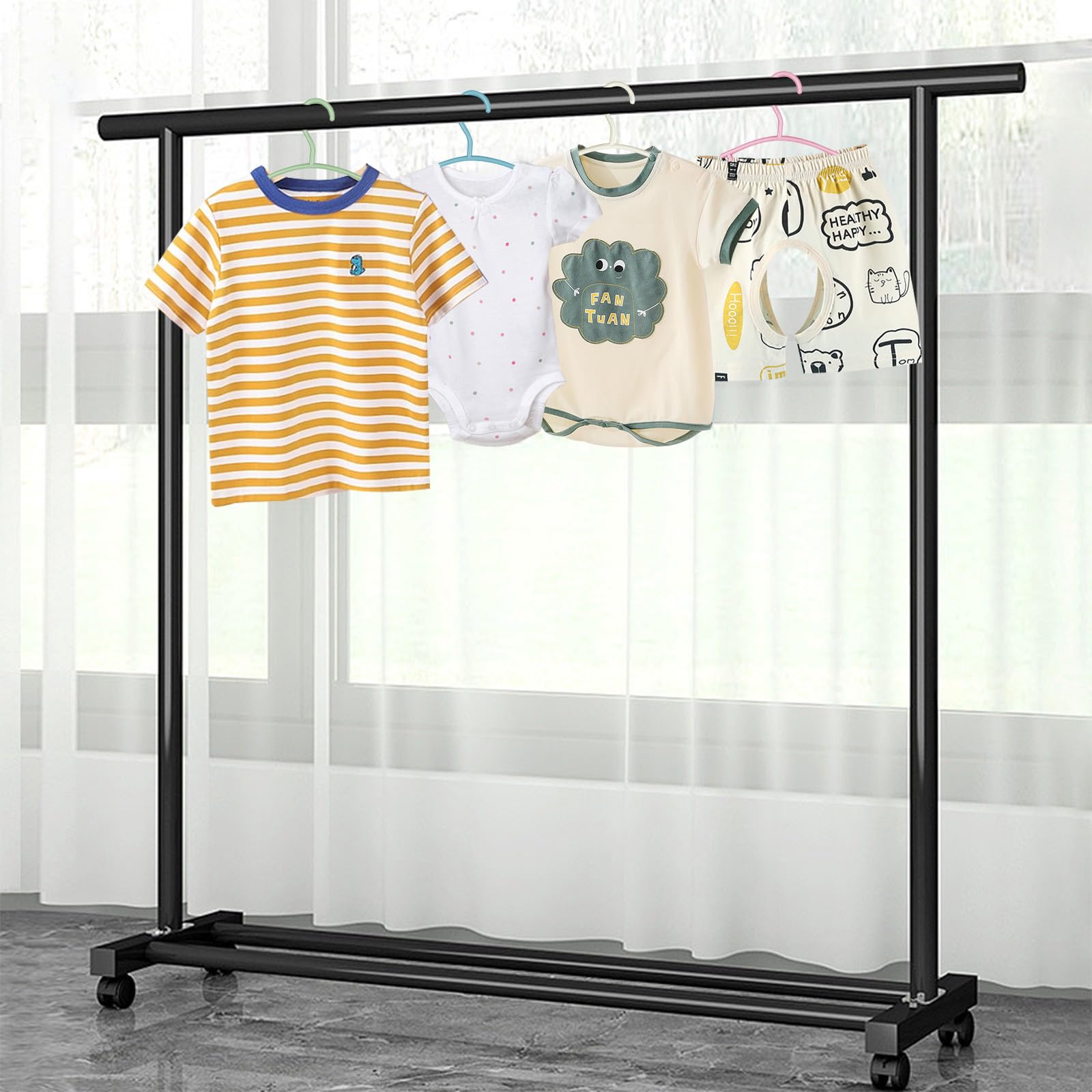 Utopia Home Confezione da 60 grucce per bambini, in plastica, da 29,9 cm, per armadio, per vestiti e neonati, ideali per l'uso standard quotidiano (rosa chiaro