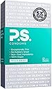 PS Condoms Exceptionally Thin Latex Condoms for Men - Odorless and 100%!V(MISSING)egan - Ultra Thin Lubricated Condom - 40%!T(MISSING)hinner and Transparent - 12 Pack