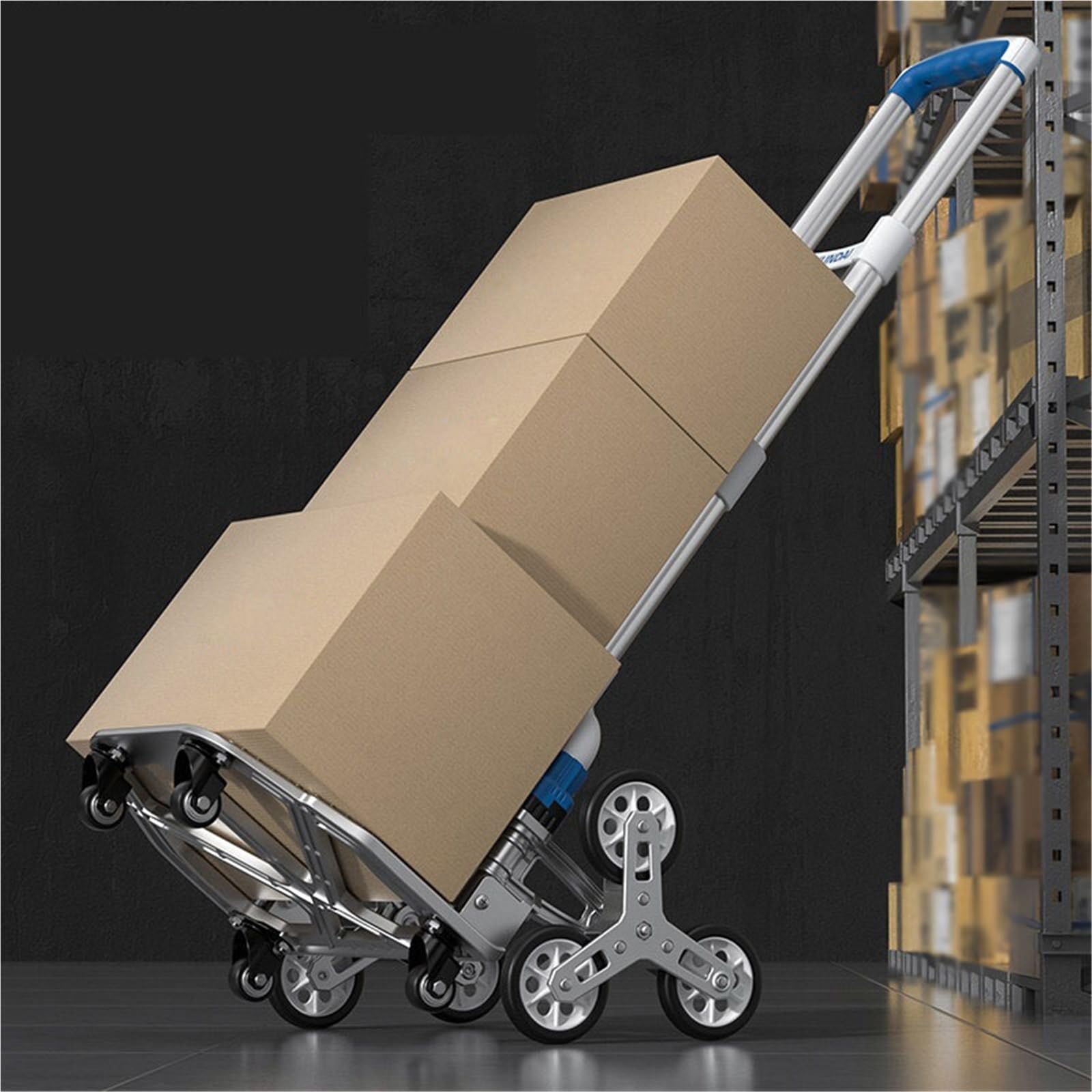 Schwerlast-Klappkarre Tragbarer Klapp- und Transportwagen for Treppensteigen mit Rädern Paletten- und Transport auf Rädern