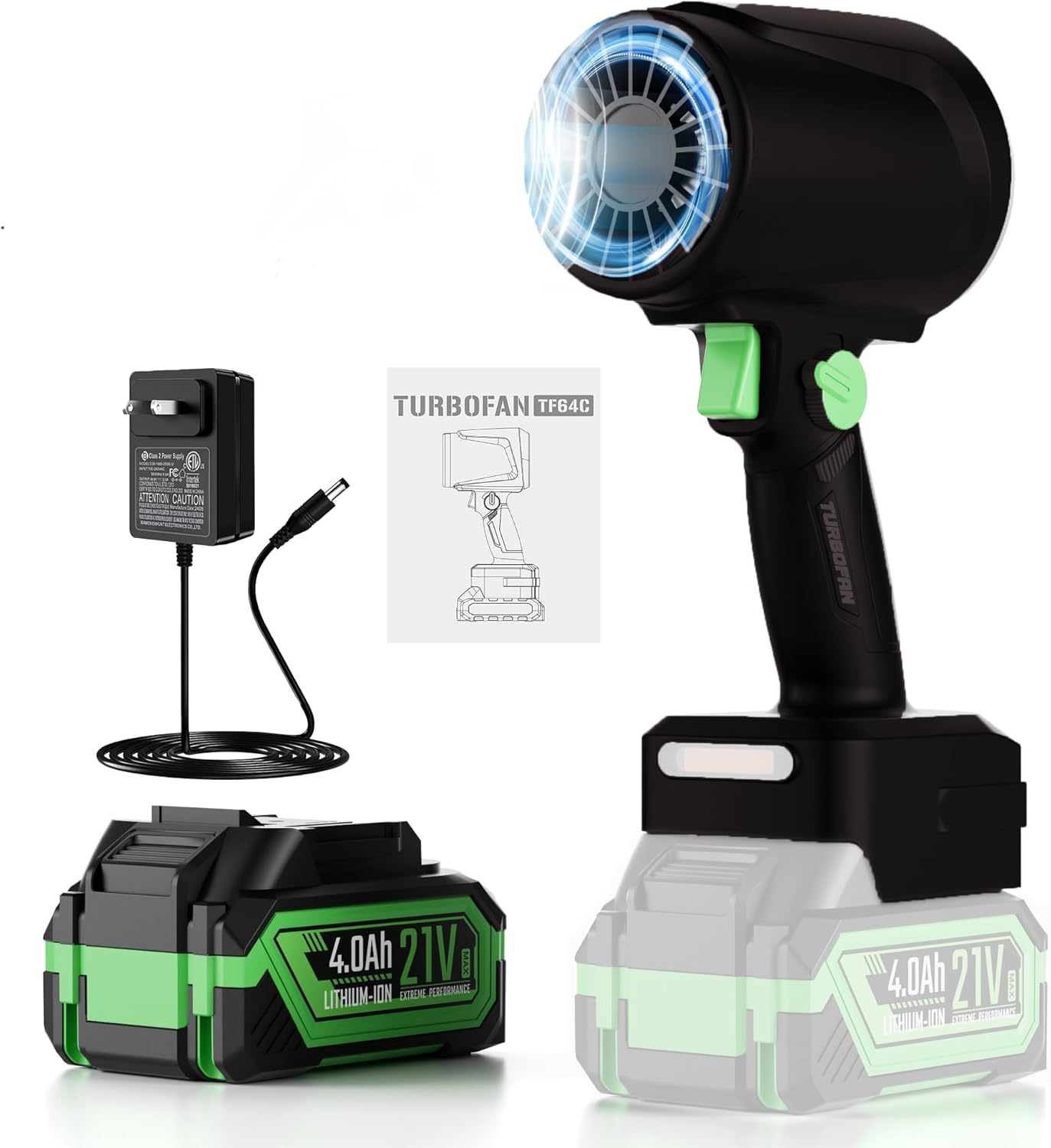 Turbozap洗車ブロワー【2025年革新版-1600G超強推力】 最大風速