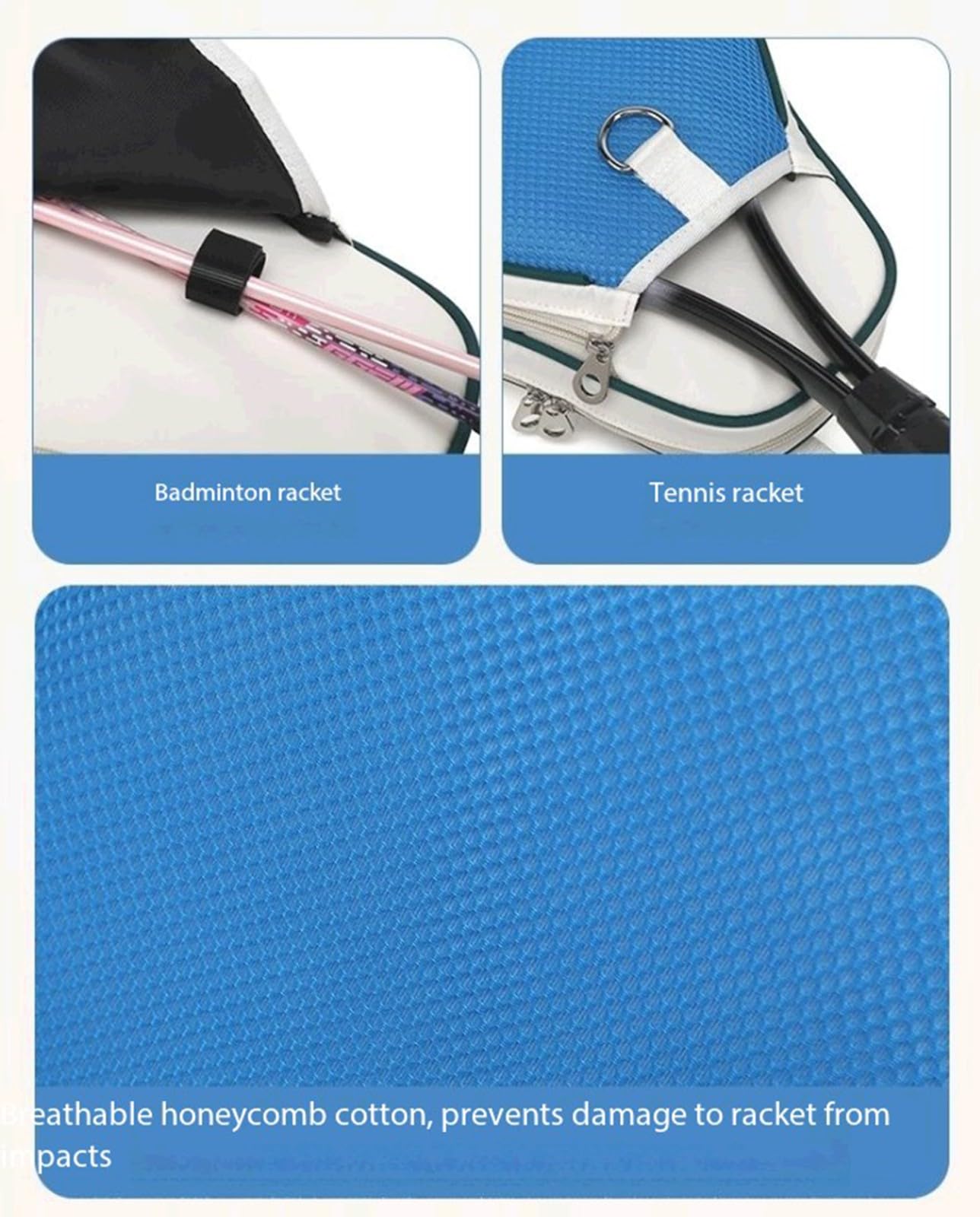 Sac De Raquette Padel pour Homme Et Femme, Housse Raquette Padel Multifonction avec Rangement pour Bouteille Et Accessoires, Sac Sport Idéal pour Entraînement, Salle De Sport Et Loisirs A