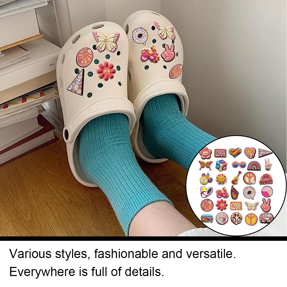 30 sztuk przypinek do butów Crocs dla dzieci z PCW do butów Charms Crocs naklejki charms dla dzieci, chodaki, bransoletki, małe dzieci, dziewczynki i chłopcy, Crocs Pins, Tworzywo sztuczne