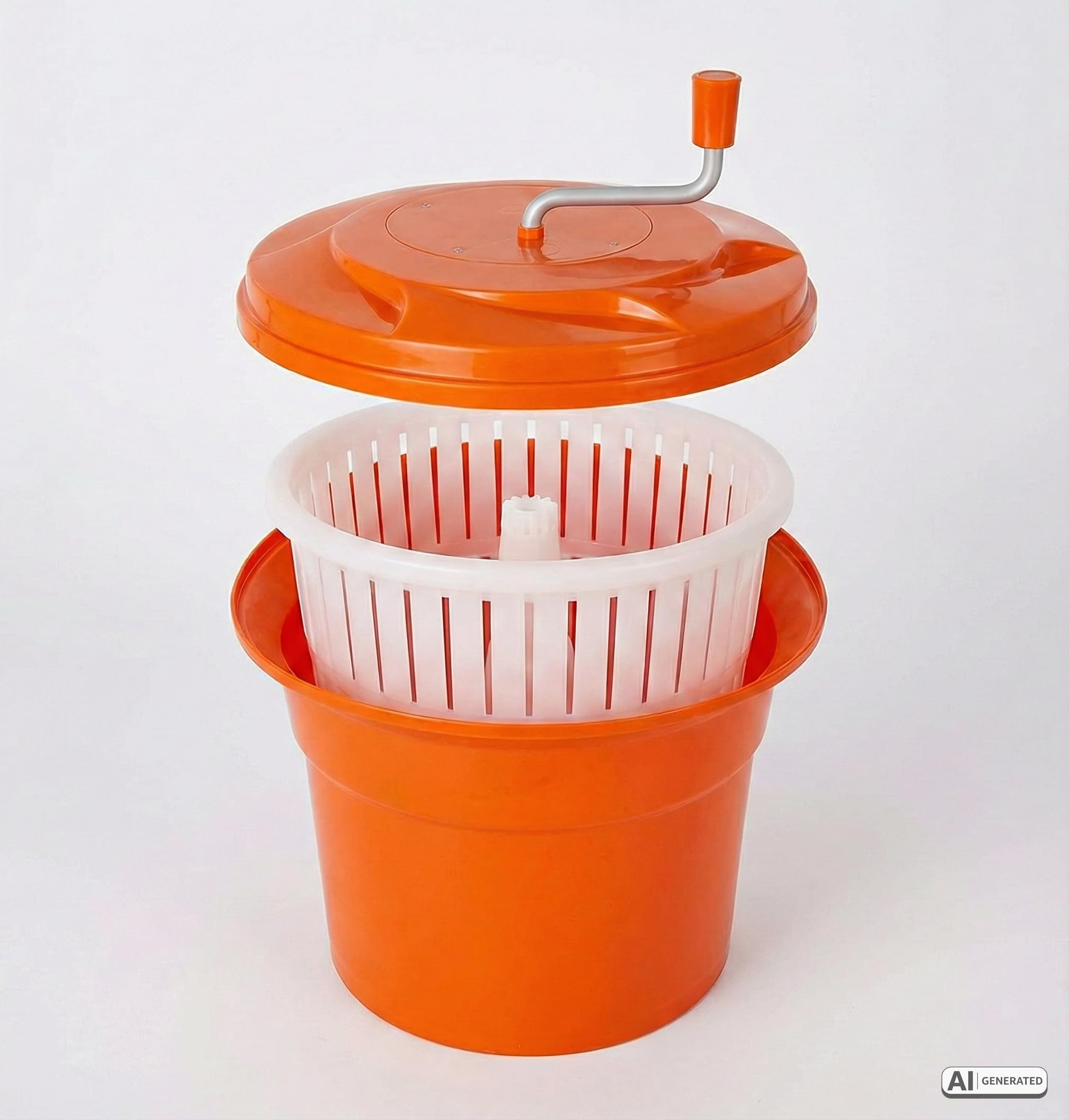 SARO RENA 121 Centrifugadora de ensalada, 12 l, 330 mm Ø, engranaje de plástico resistente a los golpes, apto para lavavajillas, soporte antideslizante