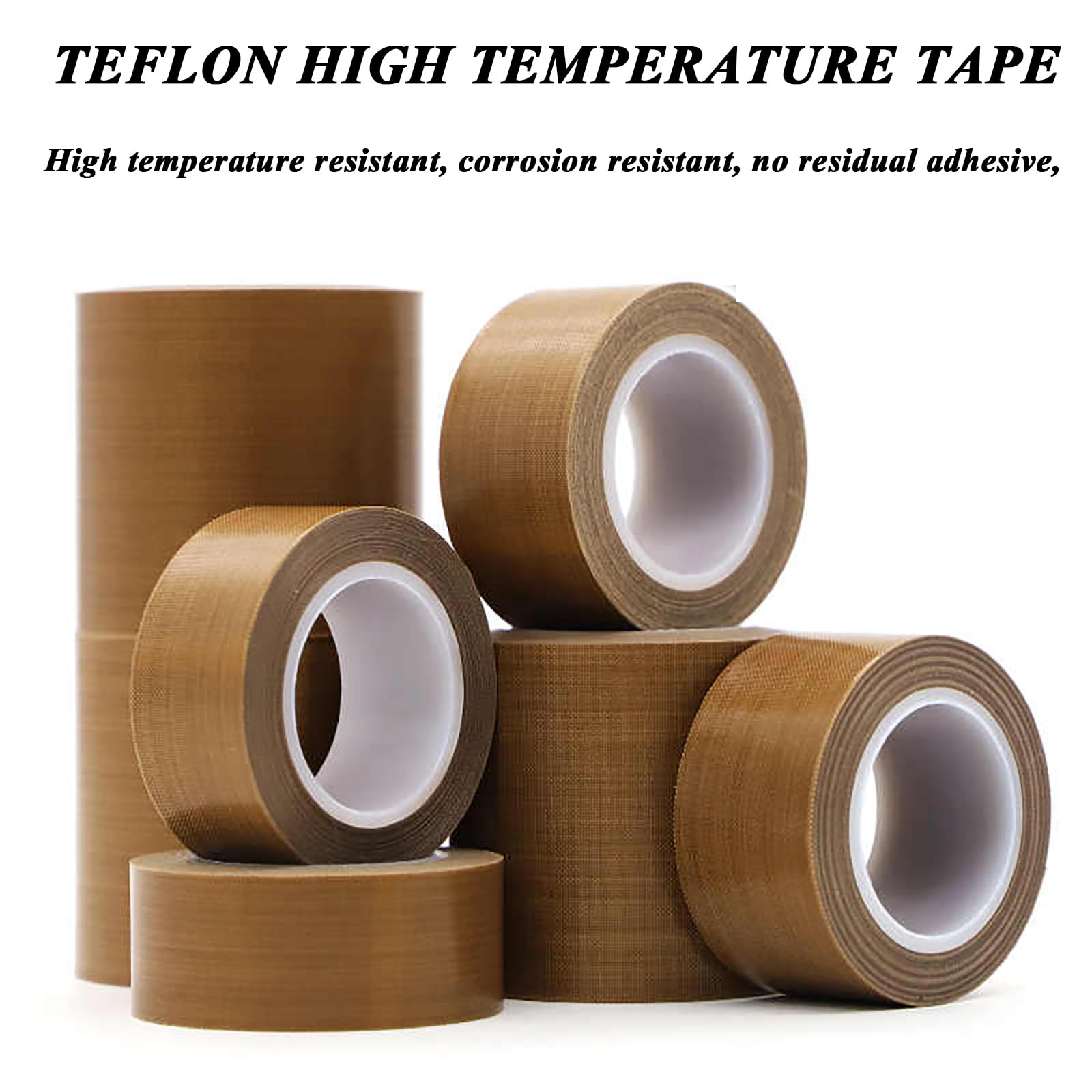 Cinta de teflón de 0,18 mm de grosor y 10-200 mm de ancho, rollo de 10 m, resistente al calor, for aplicaciones eléctricas, industriales y de bricolaje.(150mm)