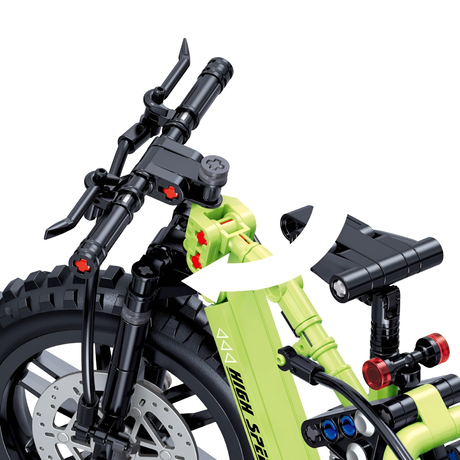 Unativer Bicycle Building Blocks Set, 240 PCS Sports Mode Bike Model Kit, High Simulation Technology Bicycle Building Toys - Image 2