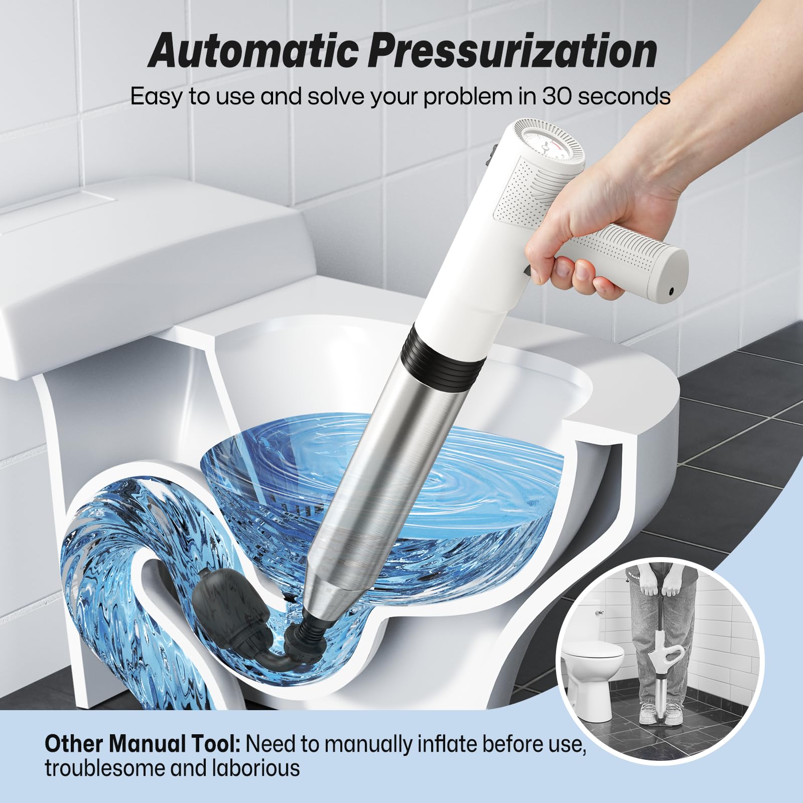 Amazon.com: Electric Toilet Plungers for Bathroom,4 in 1 Toilet