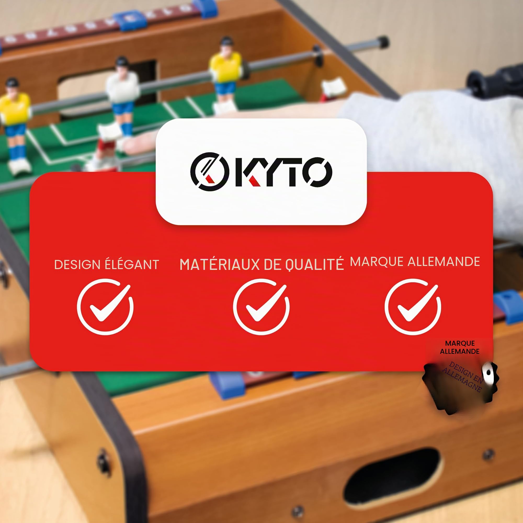Kyto Baby-foot de table pour enfants et adultes - 70 x 35 cm ou 51 x 31 cm (51 x 31 cm)