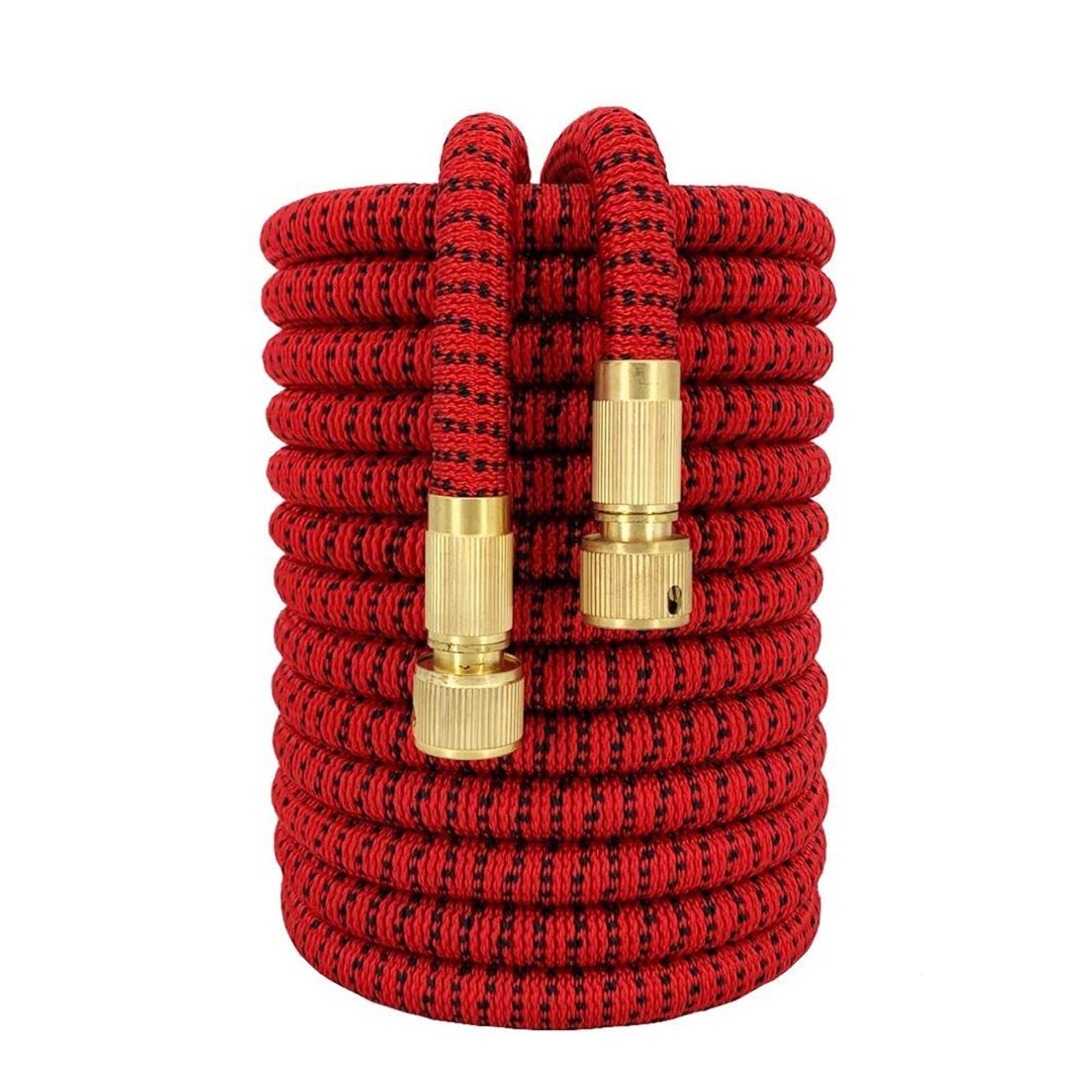 Wąż ogrodowy elastyczny wąż do podlewania ogrodu podwójna lateksowa wysokociśnieniowa myjnia samochodowa ogrody dostarcza nawadnianie PłYnny Obieg(Reddish black,1/2''_50FT-15M)