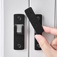 Vista 7 de Pestillos de puerta de granero mate en blanco, cerradura de puerta de 180 grados, herrajes de pestillo de puerta abatible