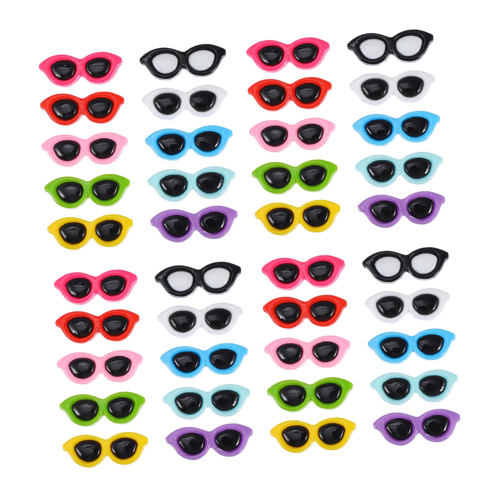 OSALADI 40pcs Mini Resin Sunglasses Charms Flatback Charm Versatile for Diy Crafts Jewelry Making and Fashion Decor