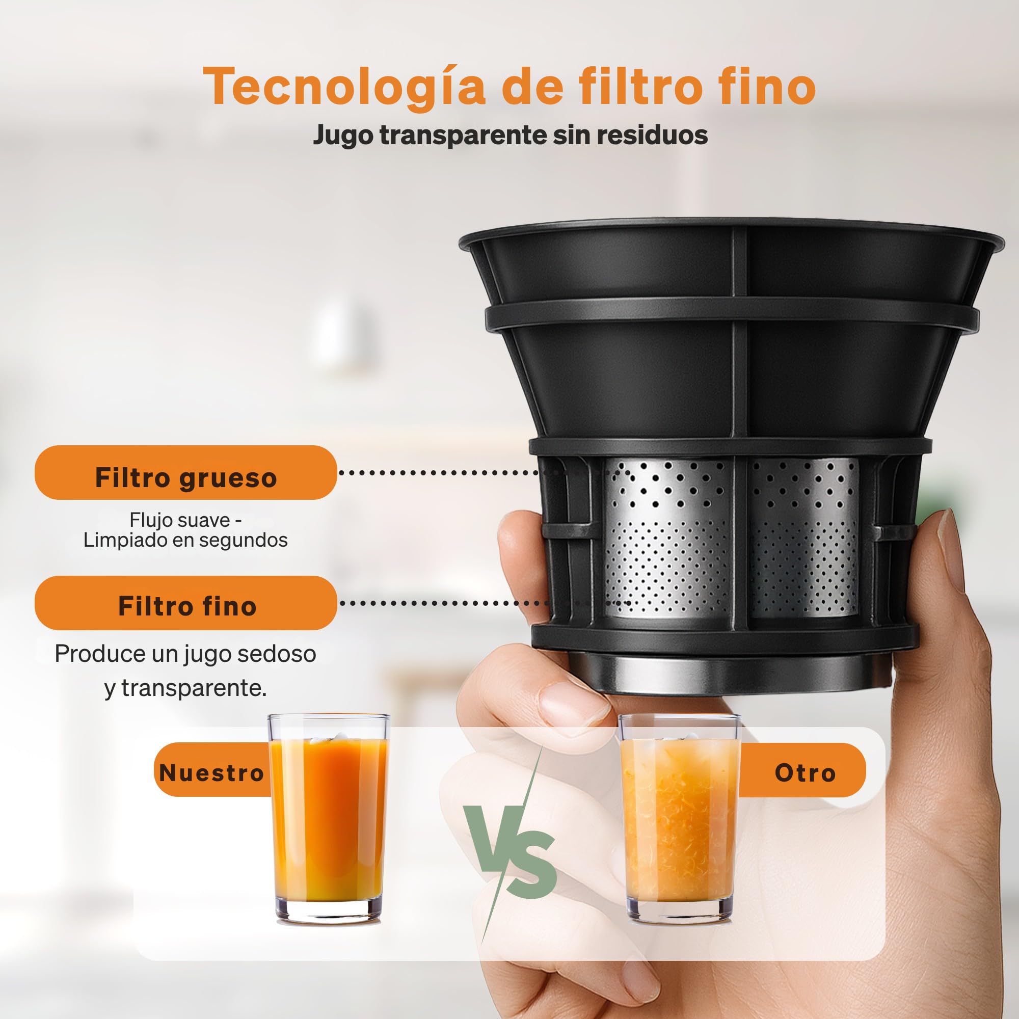 Extractor de Zumos 250 W, Slow Juicer de Prensado en Frío con Tolva XXL de 130 mm para Frutas y Verduras Enteras | Sin BPA | Función Inversa | Incluye 2 Vasos, Cepillo y Recetas de Zumo