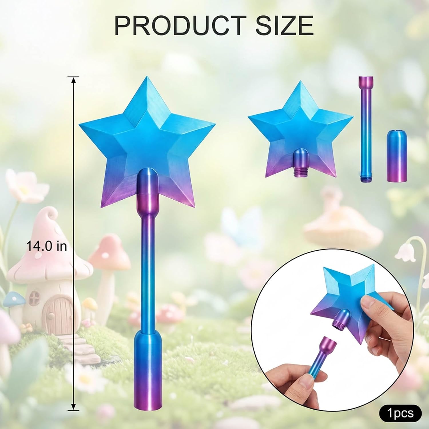Magic Wand Credit Card Holder, Credit Card Wand, Random Gradient Color Design Tap to Pay Wand, 3D Printed Star Magic Wands Digital Payment, for Easy Checkout Suitable Scenarios for Card Payment