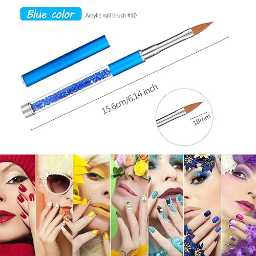 Miniatura 5 de Honoson Juego de 5 pinceles de uñas acrílicas, flores 3D para uñas acrílicas, bolígrafo de gel UV, herramientas de pintura, hogar, bricolaje, salón