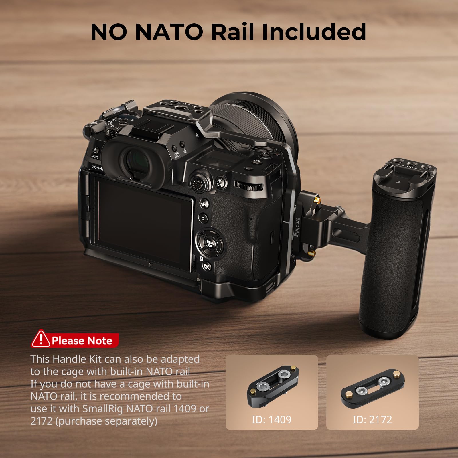 SMALLRIG Quick Release NATO Rail (46mm) met Veiligheidsspelden en 1/4'' Schroeven 1409