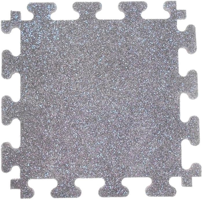 Trafficmaster Black with Blue Flecks 37 in. x 56 in. x 8 mm Rubber Weight Room Tiles (14.32 sq. ft. / Box)