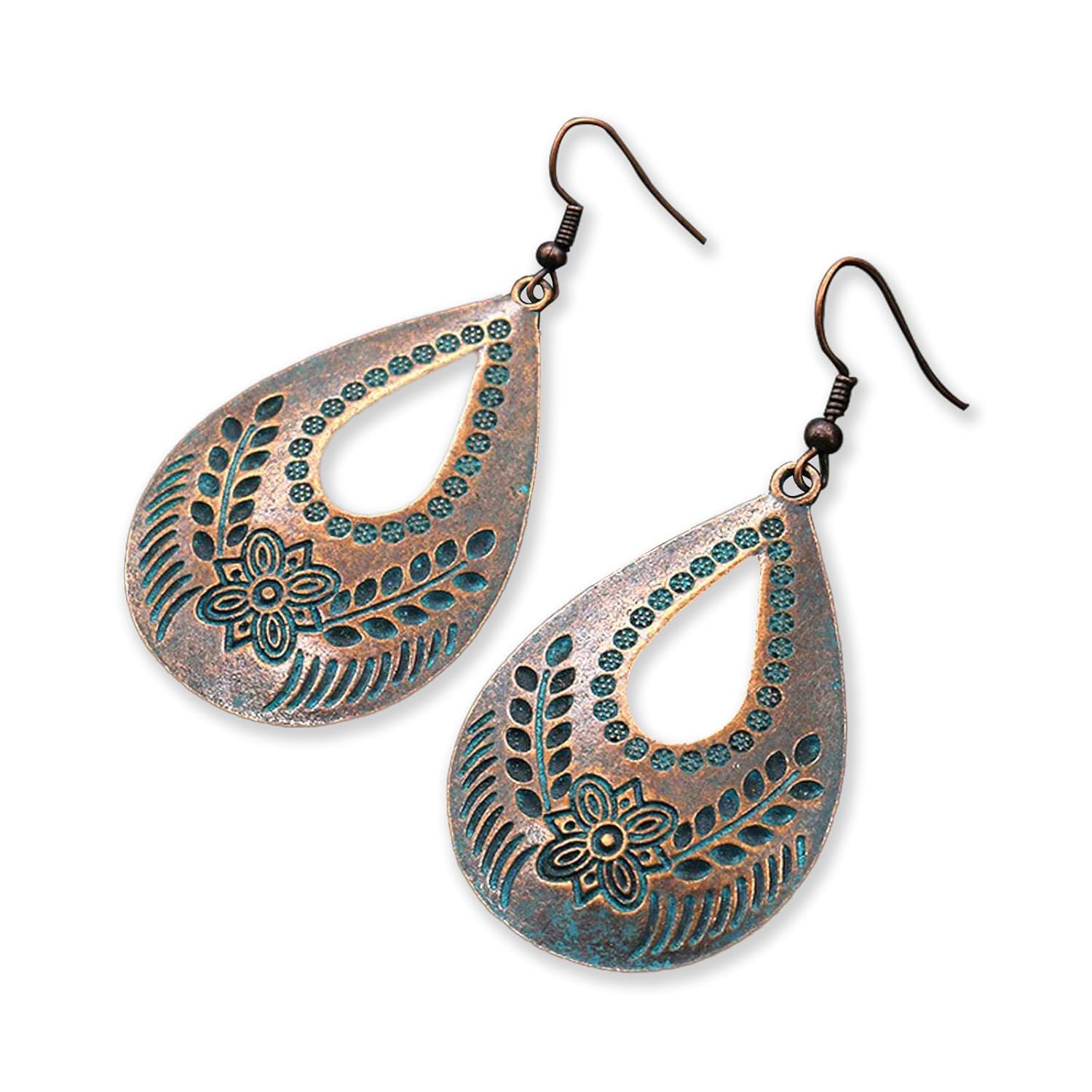 Handmade vintage boho teardrop earrings for women and girls