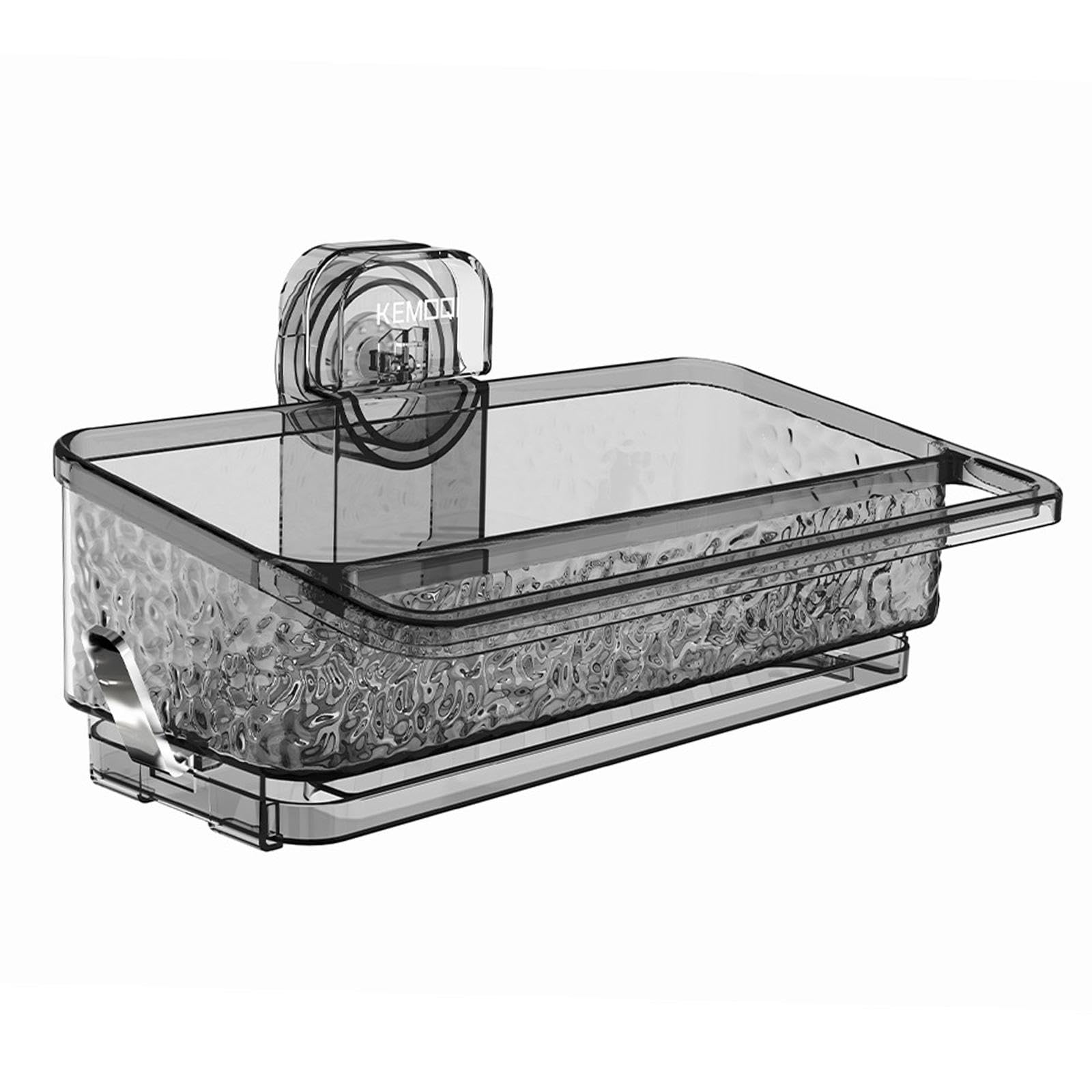 Duschorganizer mit Saugnapf ， Starker Saugnapf-Duschablage, Badezimmer-Aufbewahrungslösung, Seifenhalter, weiß(Black)