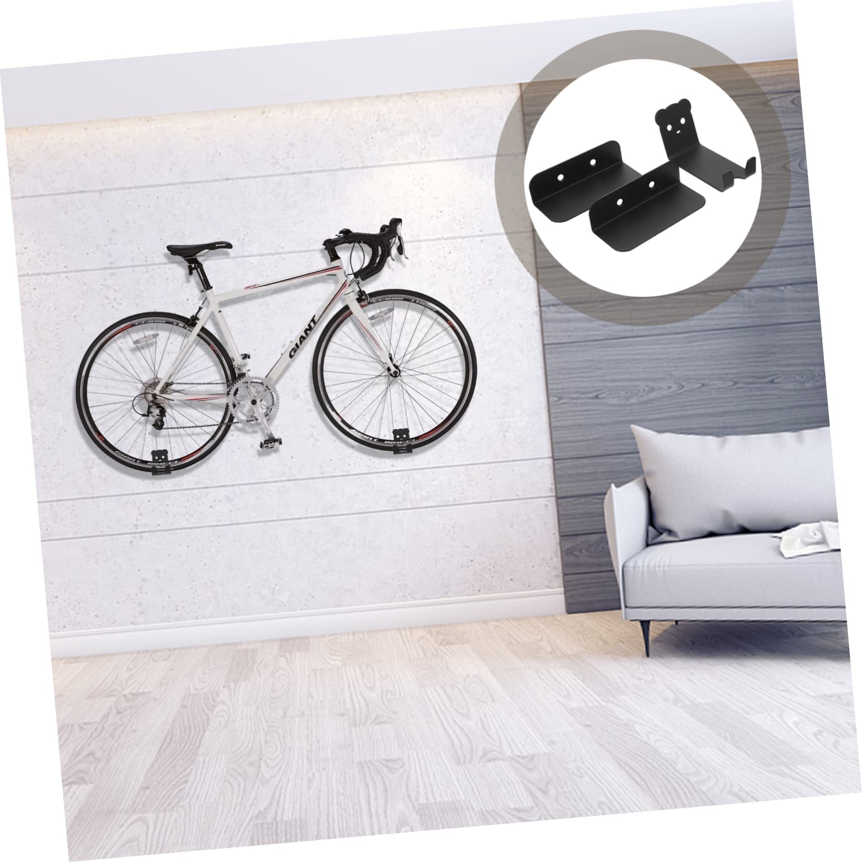 1 Set Supporto Parete Biciclette Robusto Portabiciclette Garage Gancio Riporre Bici