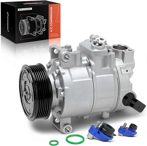 A-Premium Compresor de aire acondicionado con embrague compatible con Audi A4, A4 Quattro, 2006 2007 2008 2009 2010, L4 2.0L