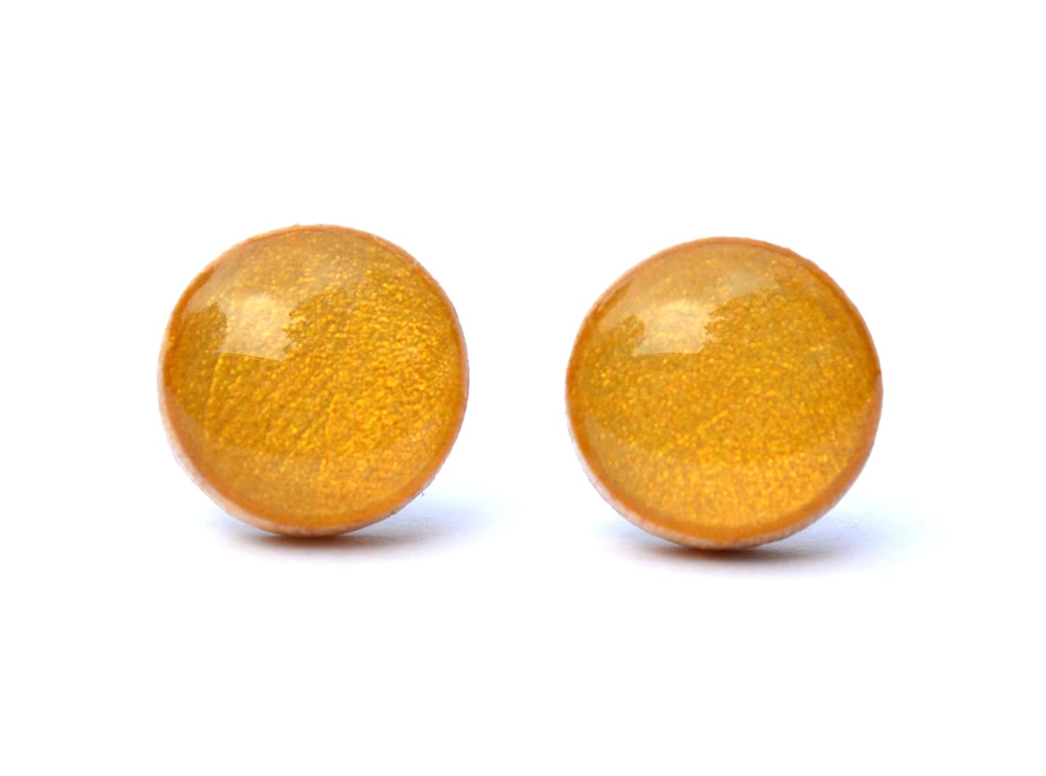 Sunshine Yellow Stud Earrings. Yellow Studs. Yellow
