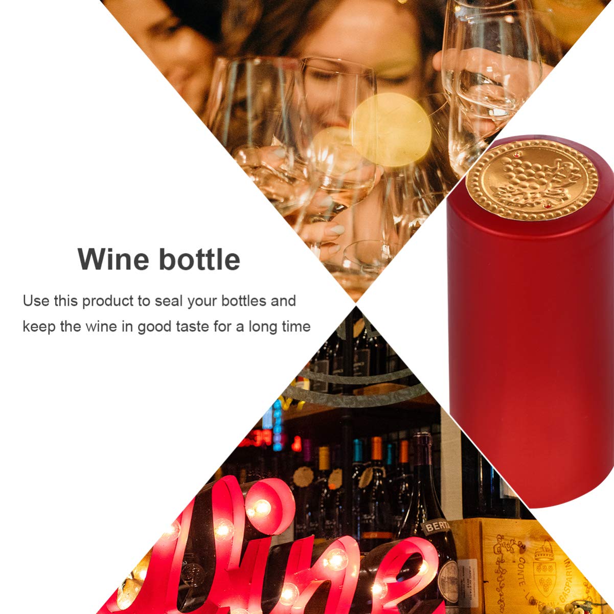 Amazon｜NUOBESTY 100Pcs ワイン ボトル シュリンク カプセル ワイン
