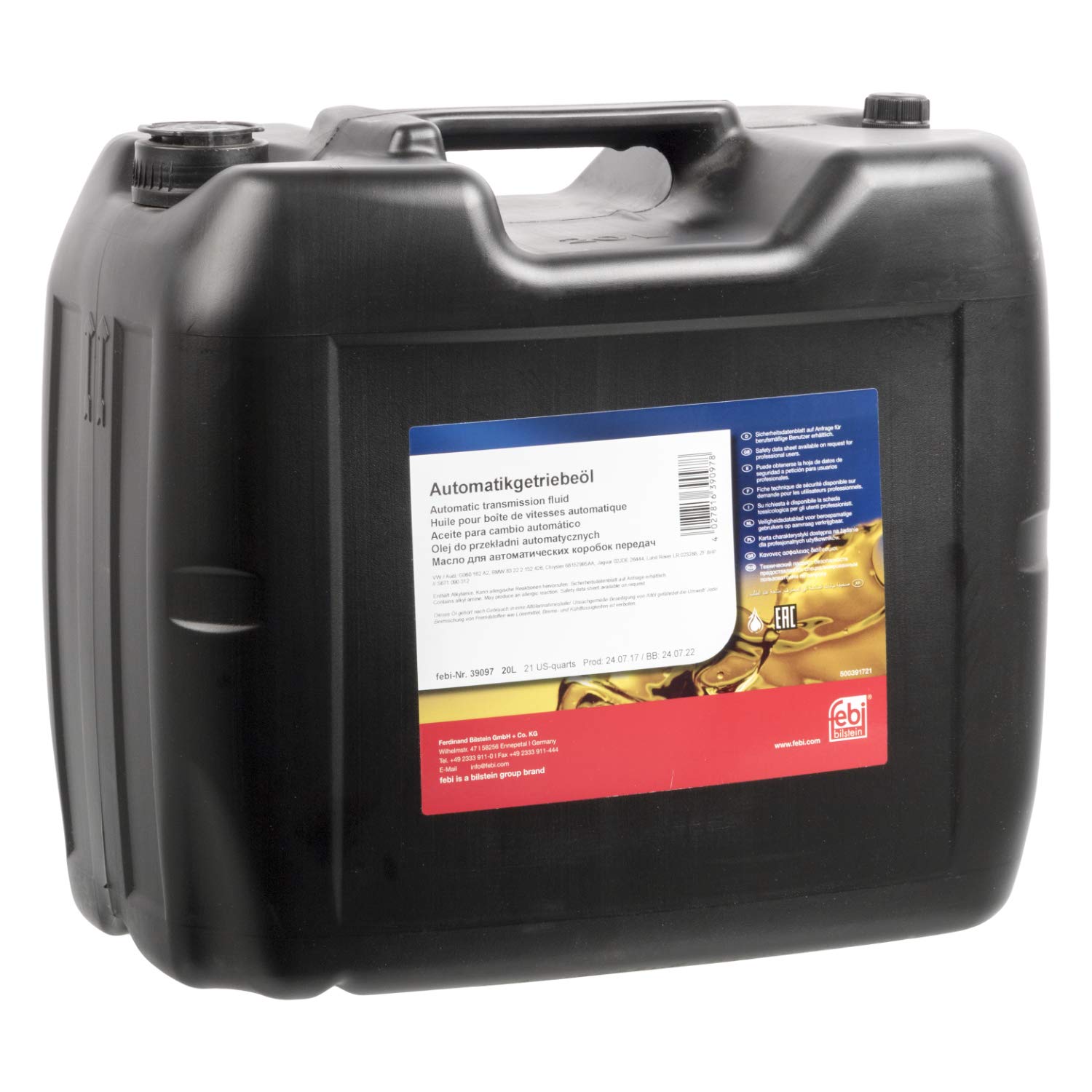 FEBI BILSTEIN AUTOMATIC TRANSMISSION FLUID ALFA ROMEO AUDI BMW CHRYSLER DODGE FI