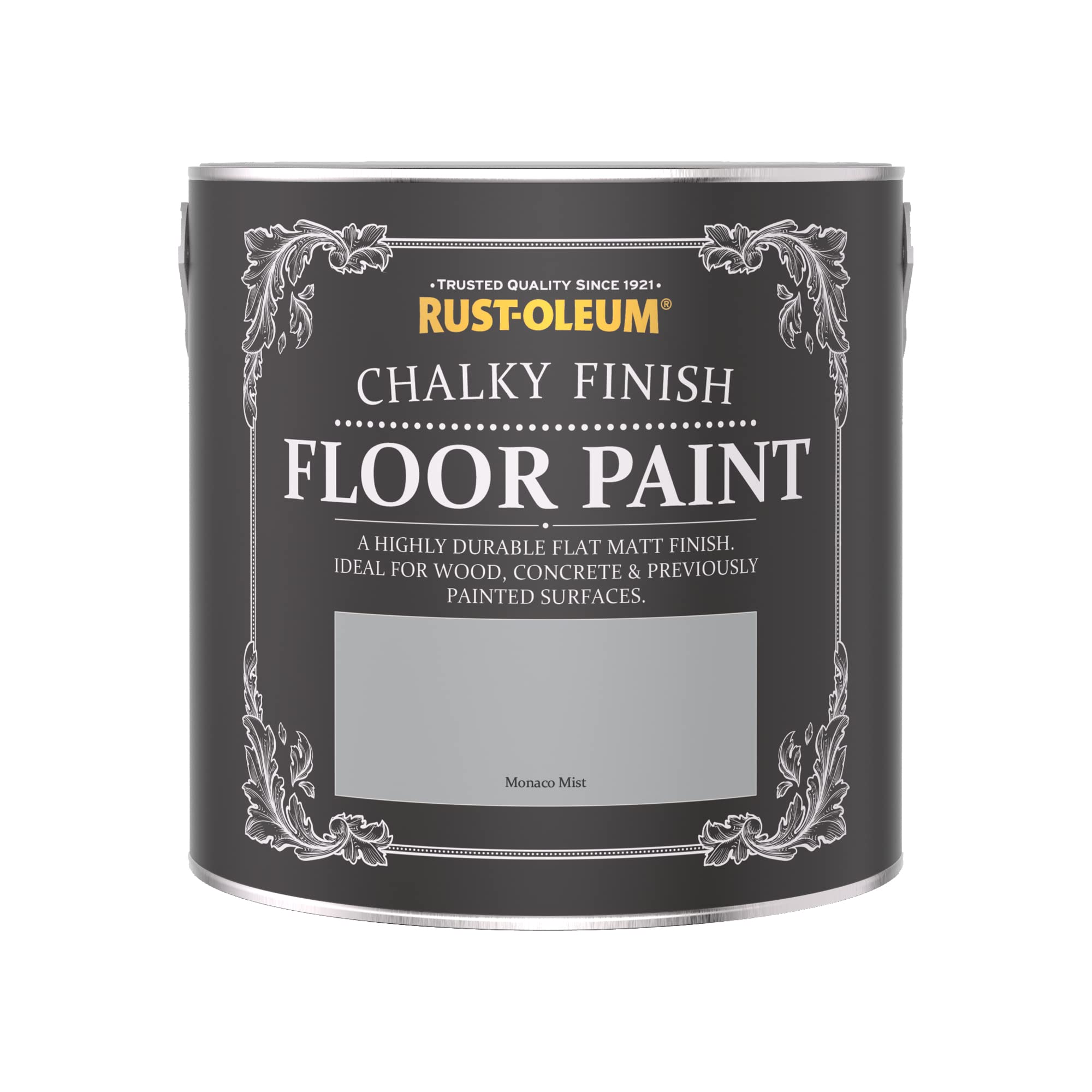 Rust-Oleum Peinture Blanche Résistante aux rayures pour Sols, Finition Mate - Monaco 2.5L