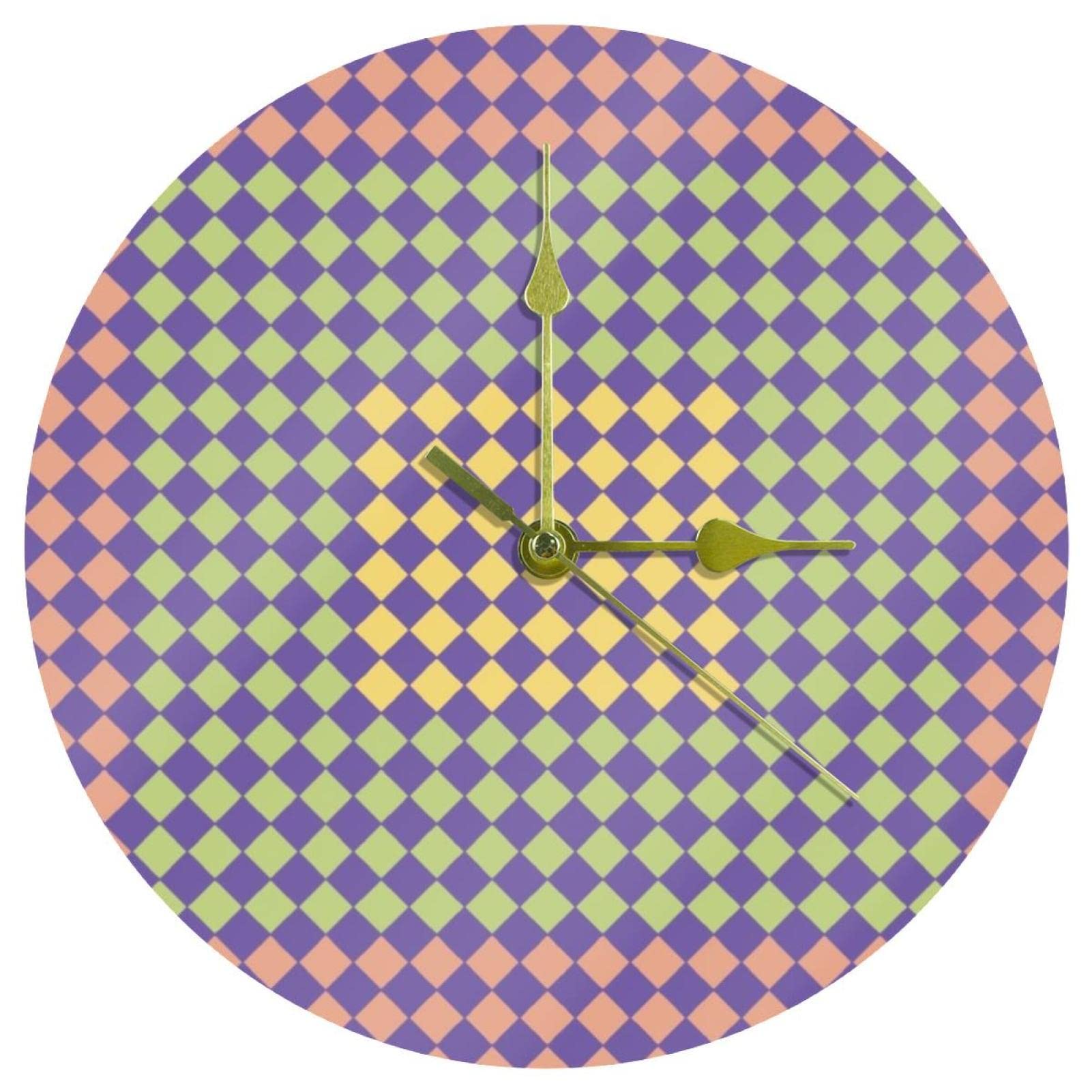 Horloge murale silencieuse à quartz en acrylique pour bureau calme