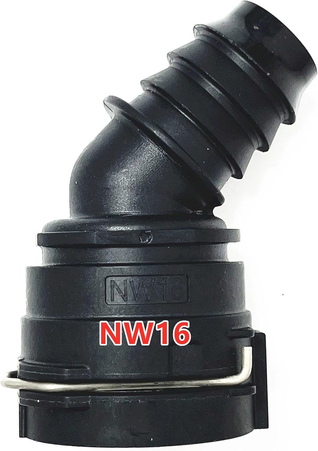NW16 45 Degree Coolant Hose Connector, Angled Elbow Barbed Radiator Heater Water Pipe Quick Coupling for BMW, Mercedes-Benz, Audi, Q5, Q7, VW, Jetta, GM, Chevy, Buick, Cadillac, Engine Pipe Fitting