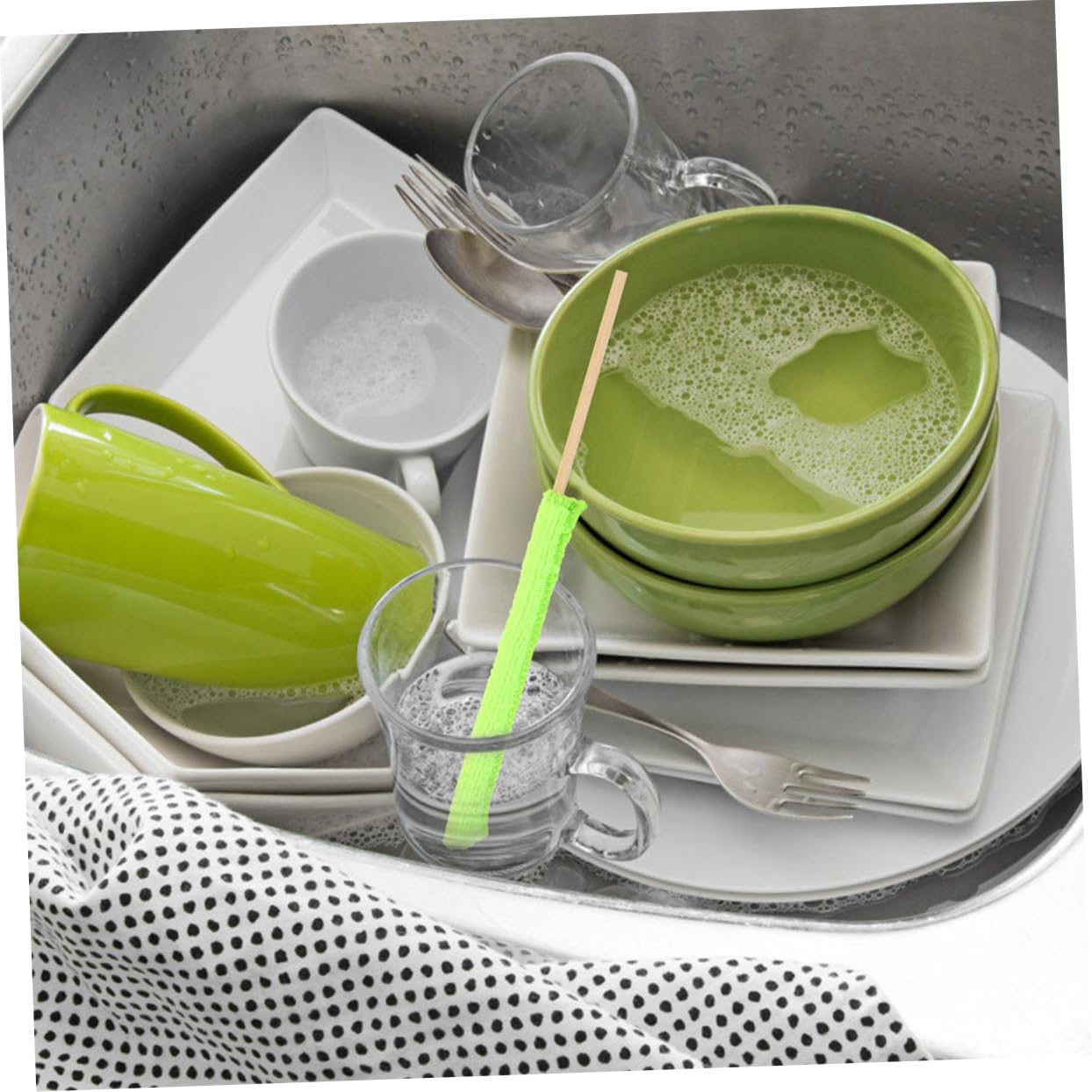 FOMIYES 36pcs Microfiber Cleaning Sticks for Household Use Multi-Function Kitchen Tool for Bottles Cups and Design for Cleaning Narrow Spaces