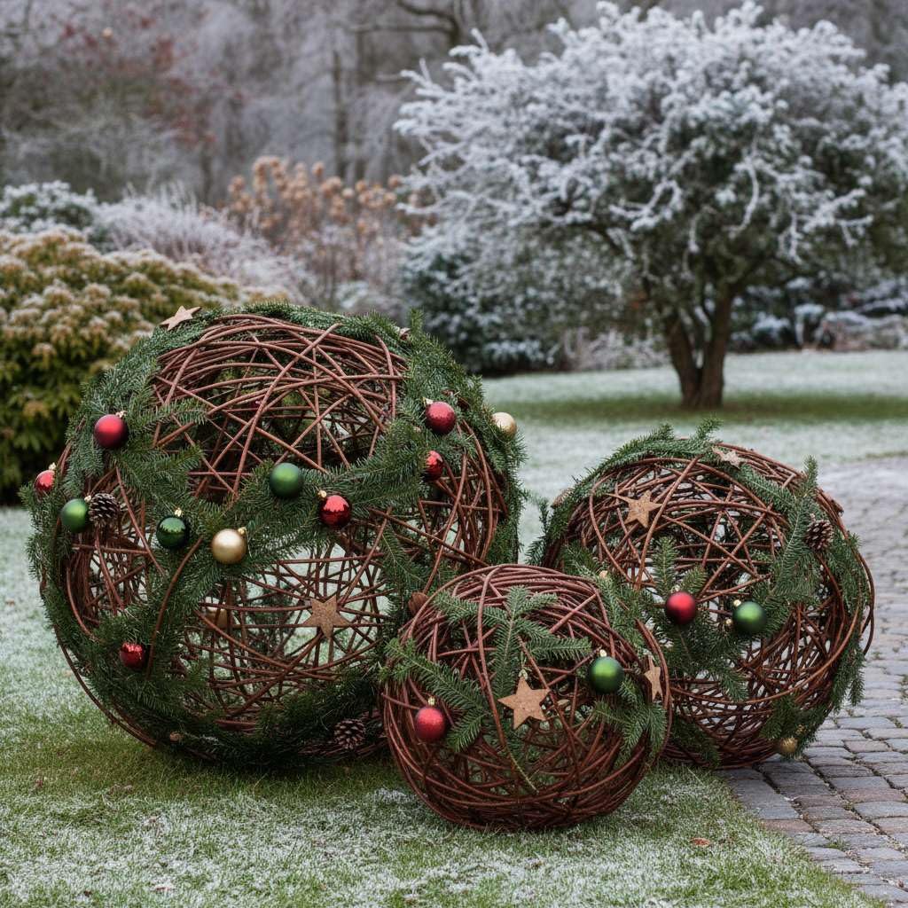 40cm Weidenkugel - Natürliche Deko-Kugel Für Garten & Balkon