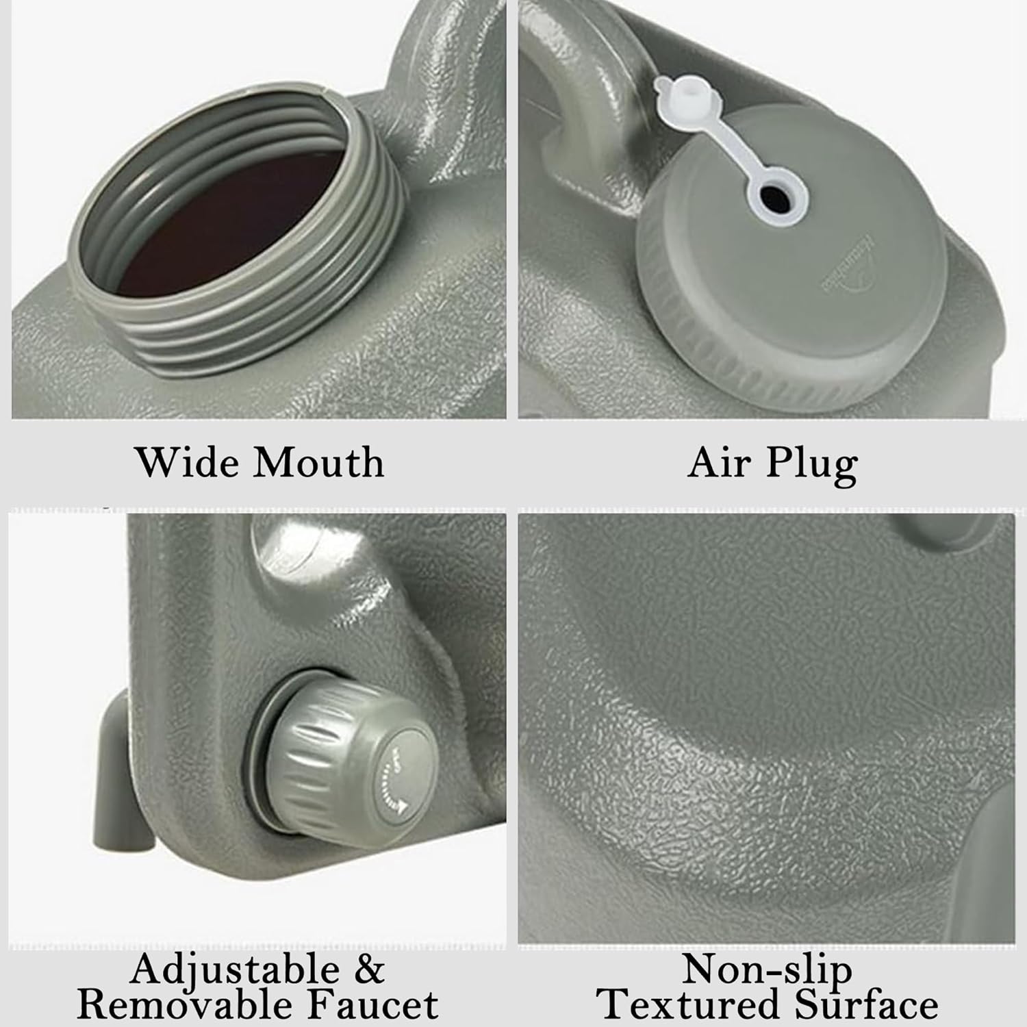 windhike Naturehike 3.17 Gallon Portable Water jug, Camping Water Container with Adjustable Spigot, Food Safe Water Tank, No Leakage Emergency Water Carrier for Camping, Hiking(Green, 3.17Gallon)