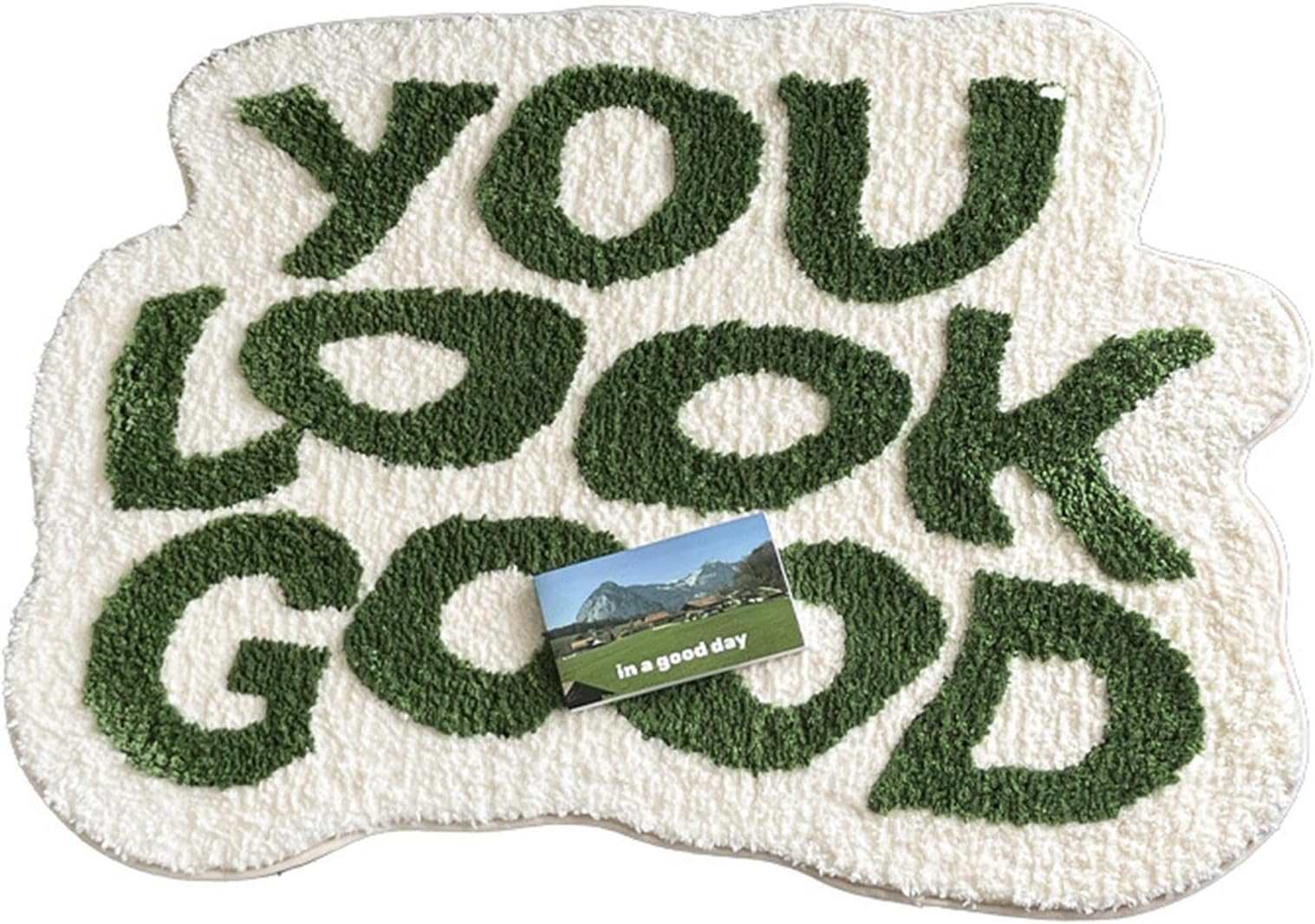 You Look Good Bath Mat - 24.4 * 31.5in Bath Mat Decor You Look Good Inspirational Quote Non-Slip Foot Mat | Non-Slip Plush Shaggy Bath Carpet, Funny Bathroom Decor Bath Mat for Tub and Shower