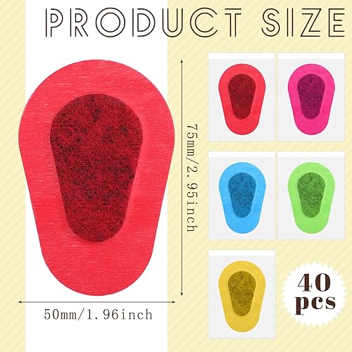 Miniatura 2 de Panitay 40 parches adhesivos para ojos, para hombres, desechables, sin látex, vendajes adhesivos (3 x 2 pulgadas, coloridos)