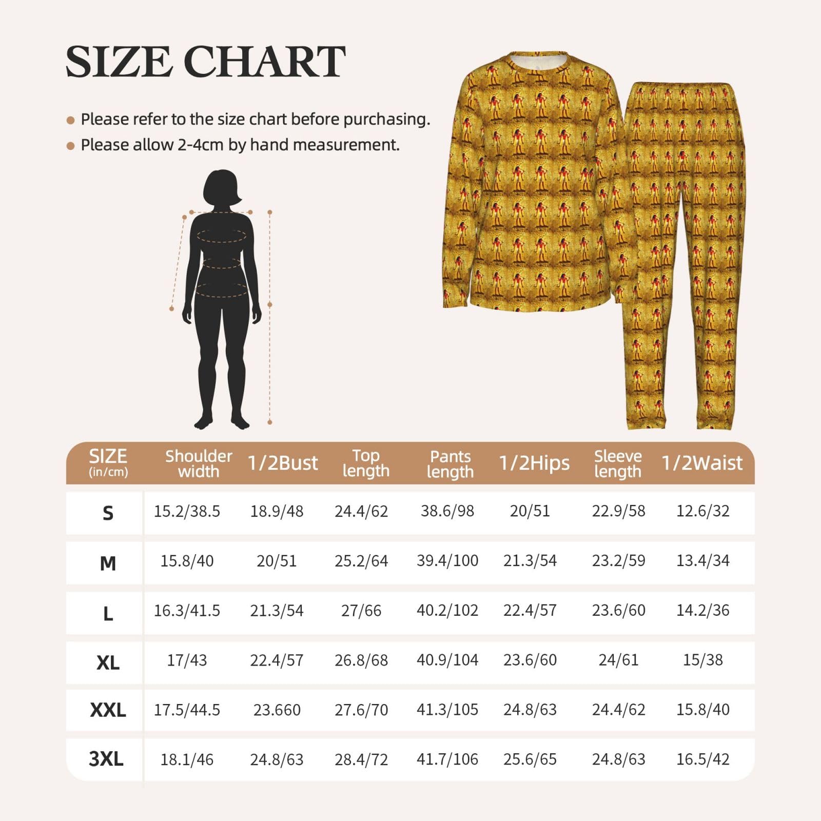 Antico Egitto Tribe Serie Stampa Delle Donne Manica Lunga Abbinamento Pigiama Quotidiano Confortevole Loungewear Abiti Da Notte