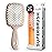 Janeke Superbrush Detangling Brush for Soft Smoothing Hair Brushing with Anti-Static Bristles - Vented Wet Hair Brush for Blow Drying Use - Perfect for Curly, Thick, Wavy, Fine Hair Types (Nude)