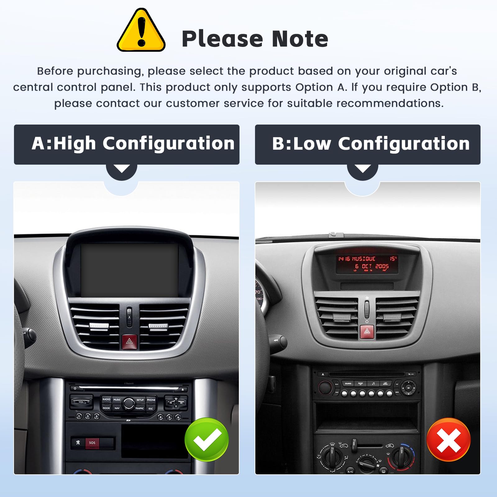 Hikity 4+64G 9" Autoradio Android pour Peugeot 207 2006-2015 | IPS Écran Tactile Wireless Carplay Autoradio 2 DIN GPS Bluetooth 5.0 5G WiFi FM/RDS Caméra de Recul Commandes au Volant 4+64G