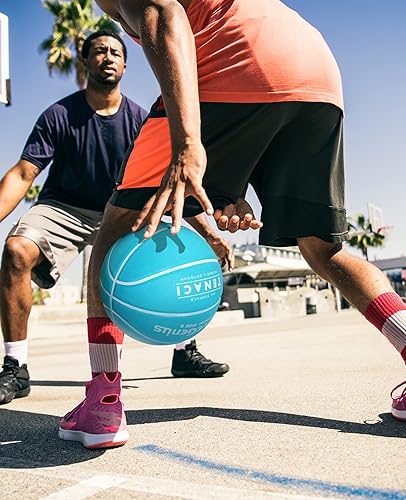 Miniatura 8 de AboveGenius 2 Pack Outdoor Basketballs, Offical Size 7(29.5") Size 5(27.5") Rubber Basketball Balls for Men and Women