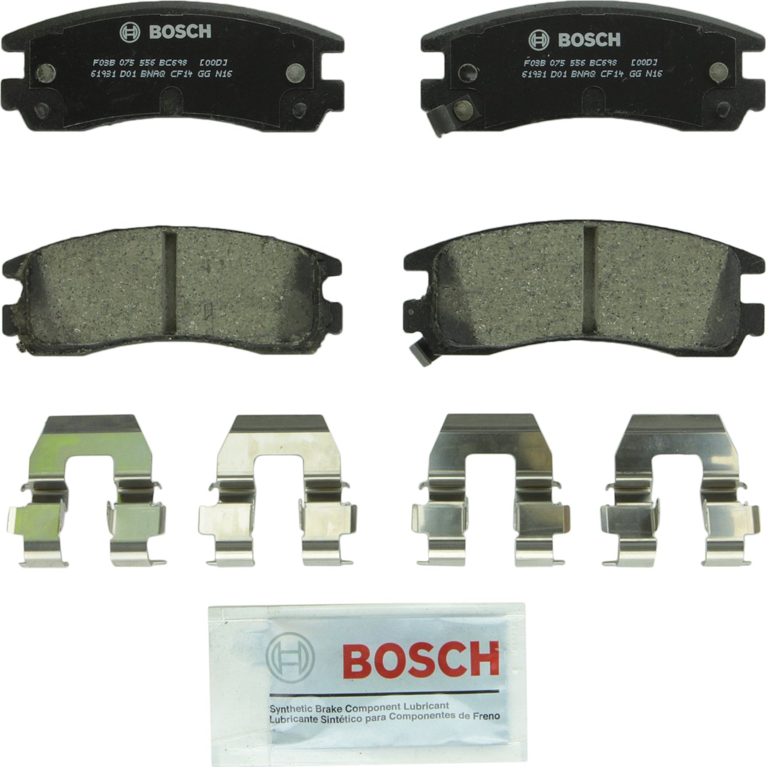 Bosch Automotive BP1078 QuietCast Premium Semi-Metallic Disc Brake Pad Set For: Subaru Forester, Legacy, Outback, B9 Tribeca, Tribeca, WRX, Front — view 323