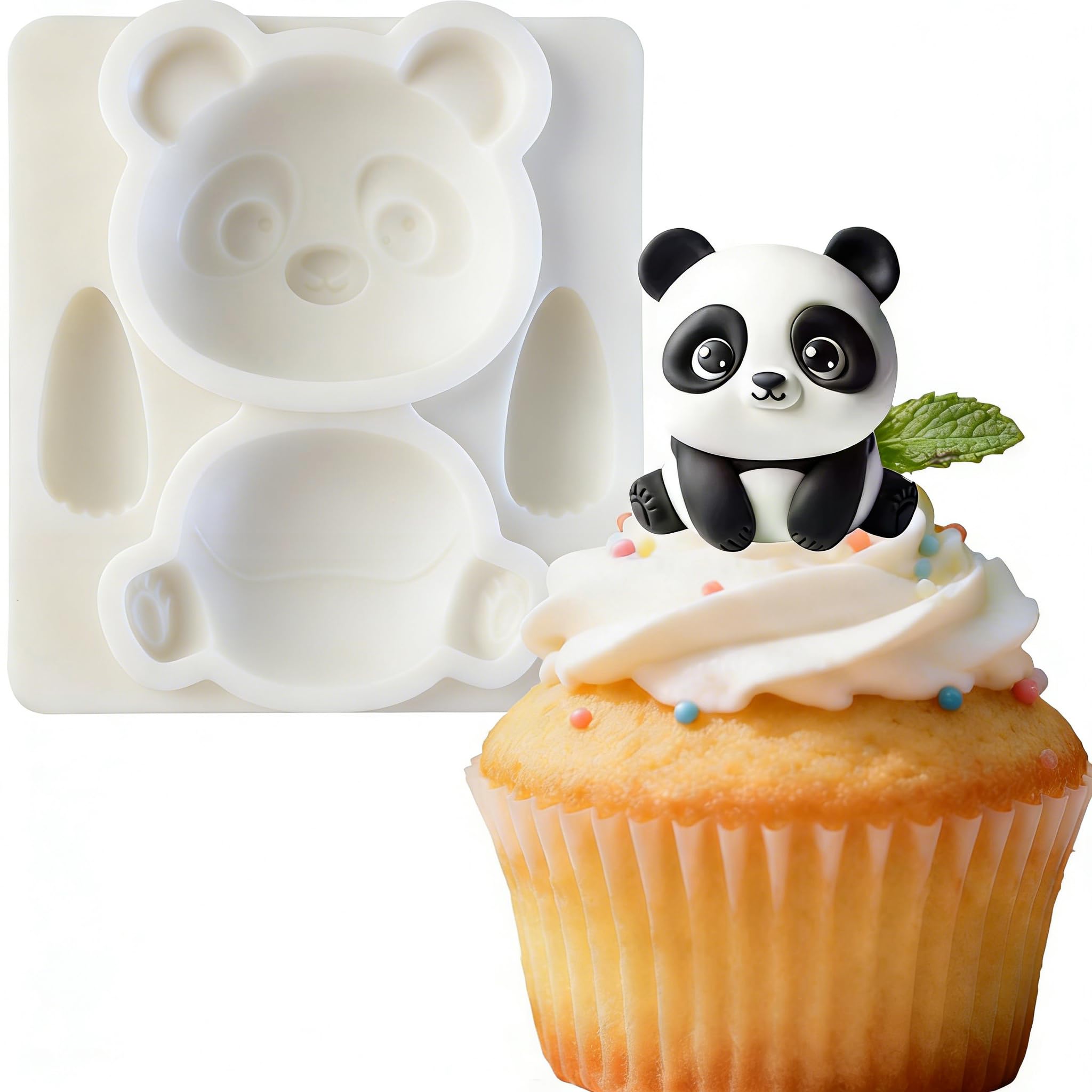 Photo 1 of nklbio 1 Pc 3D Panda Fondant Mold Exquisite Forest Animal Candy Silicone Mold for Ice Cubes DIY Cake Decoration Cupcake Toppers Chocolate Muffins Sugar Crafts Soap Candles Resin Polymer Clay