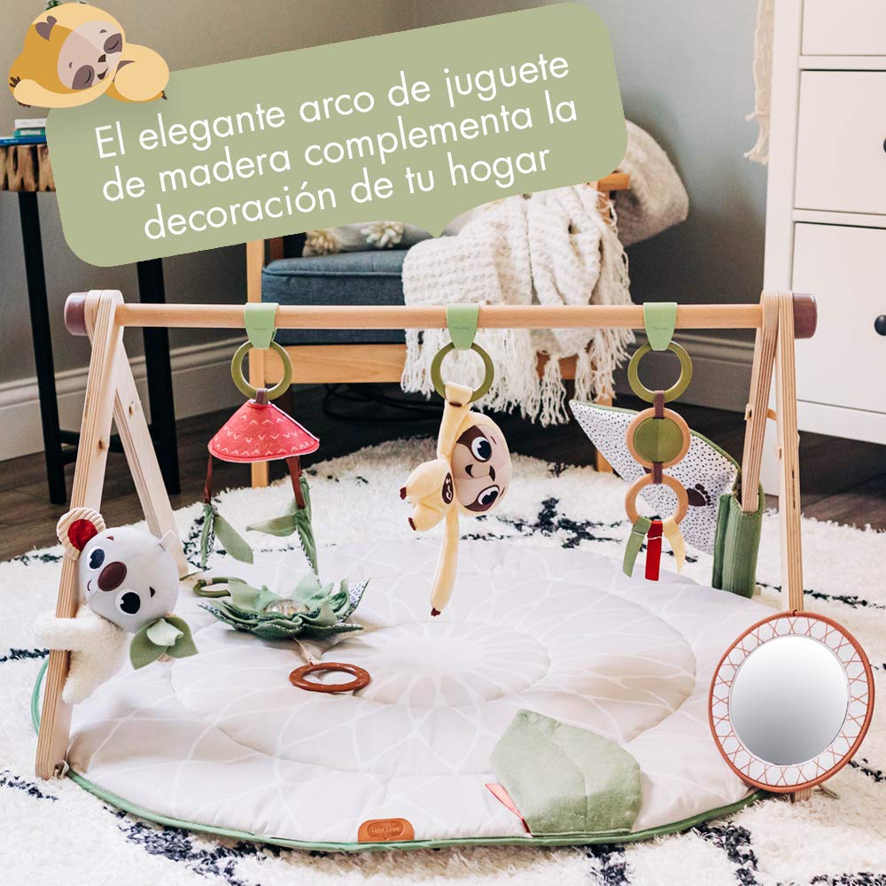 Tiny Love Luxe Developmental Gymini, Elegante Gimnasio Infantil Evolutivo con Música, Desde 0 Meses, Gimnasio Bebe, 20 Actividades, Juguete Musical Portátil, 12 Tarjetas de Logros, Boho Chic